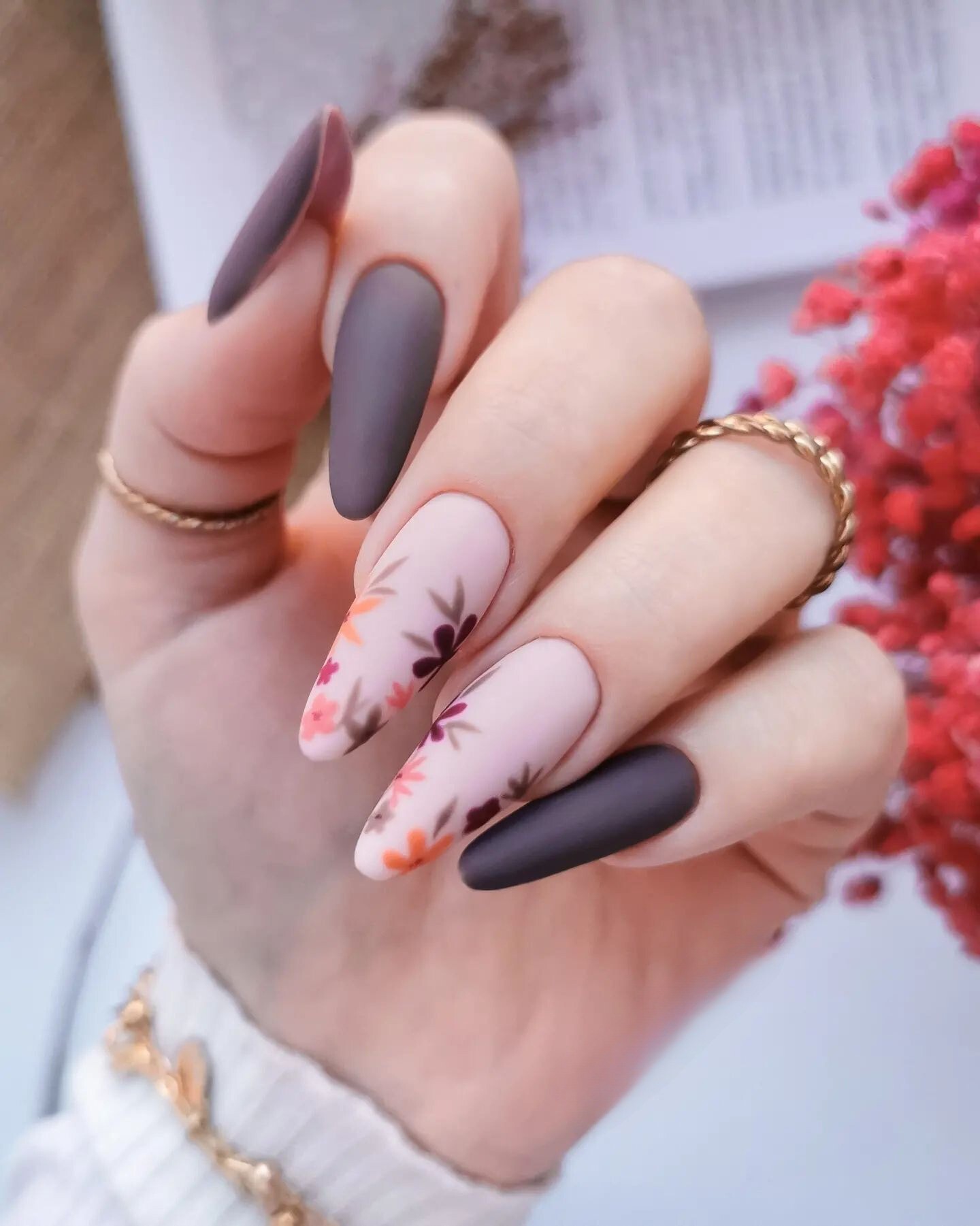 Floral and Matte Combination