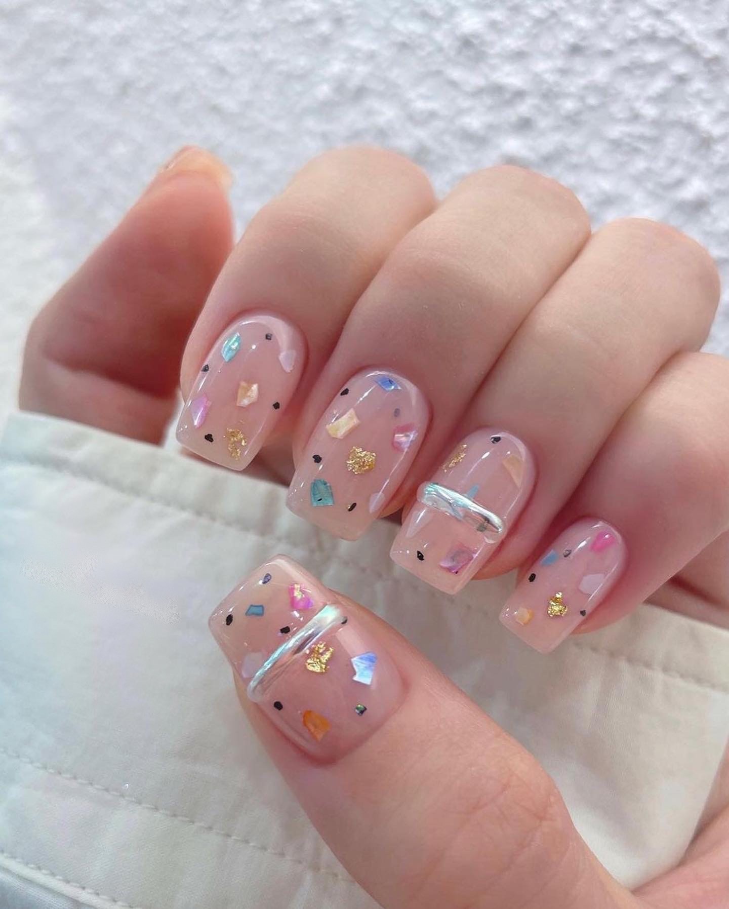 Pastel Palette with Silver Accents