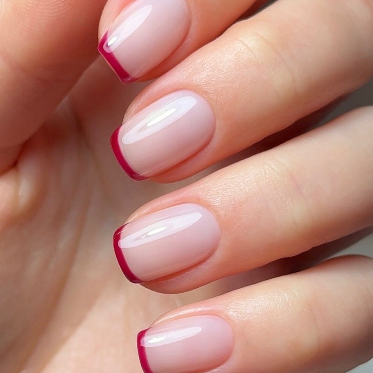 Elegant Wine Red Tips