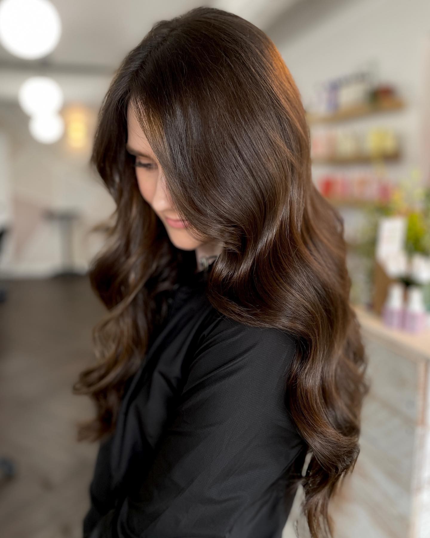 Rich Espresso Brown with Soft Curls