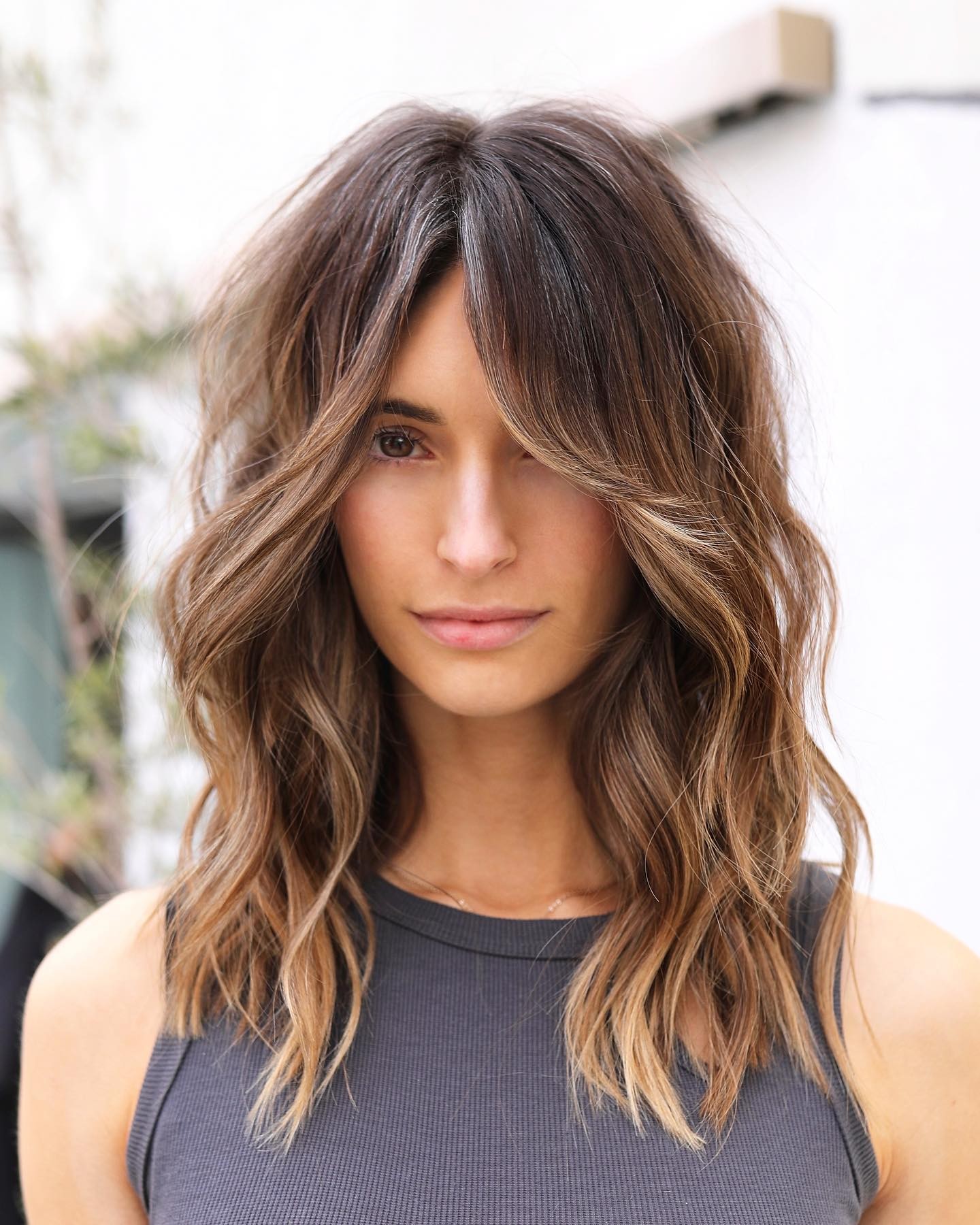 Balayage Beauty with Textured Waves