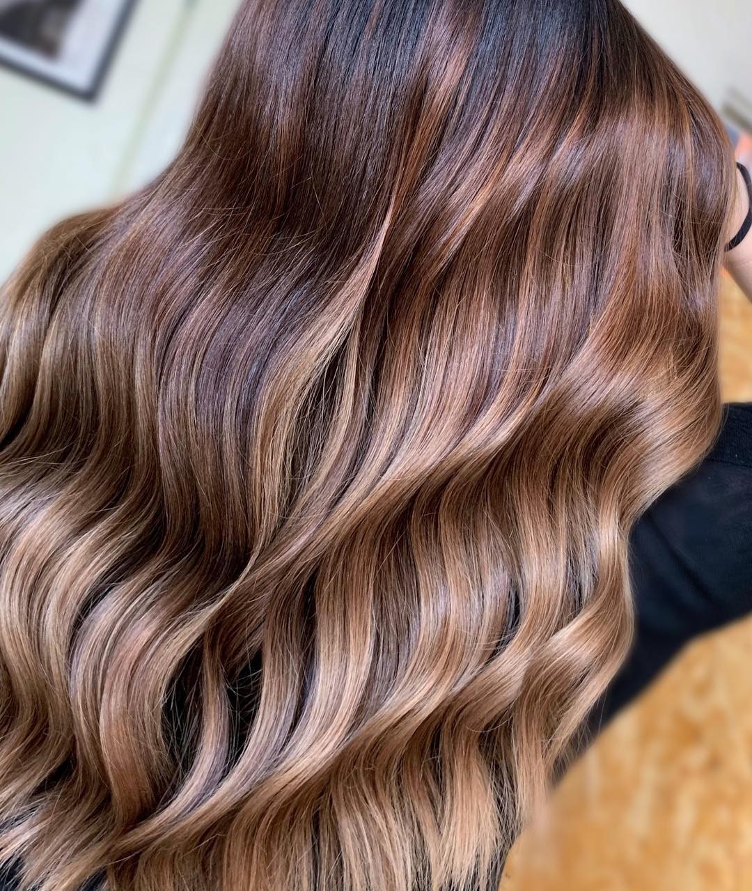 Caramel Balayage on Curly Hair