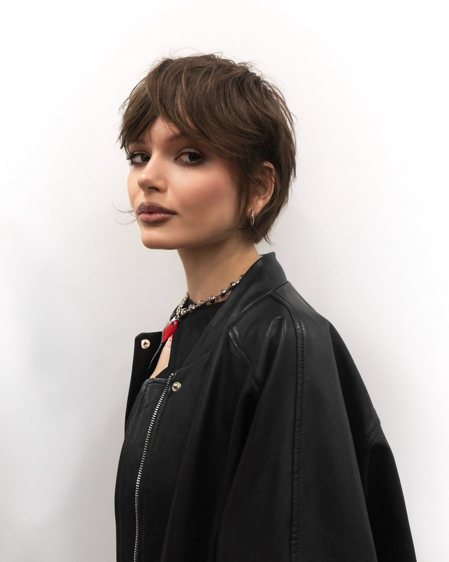 Modern Pixie Cut with Edgy Highlights