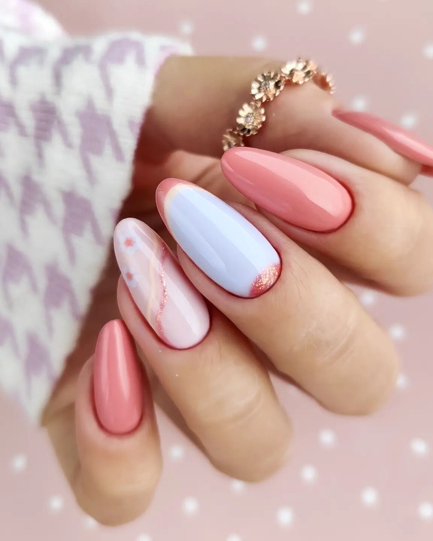 Pastel Perfection with Glitter Accents