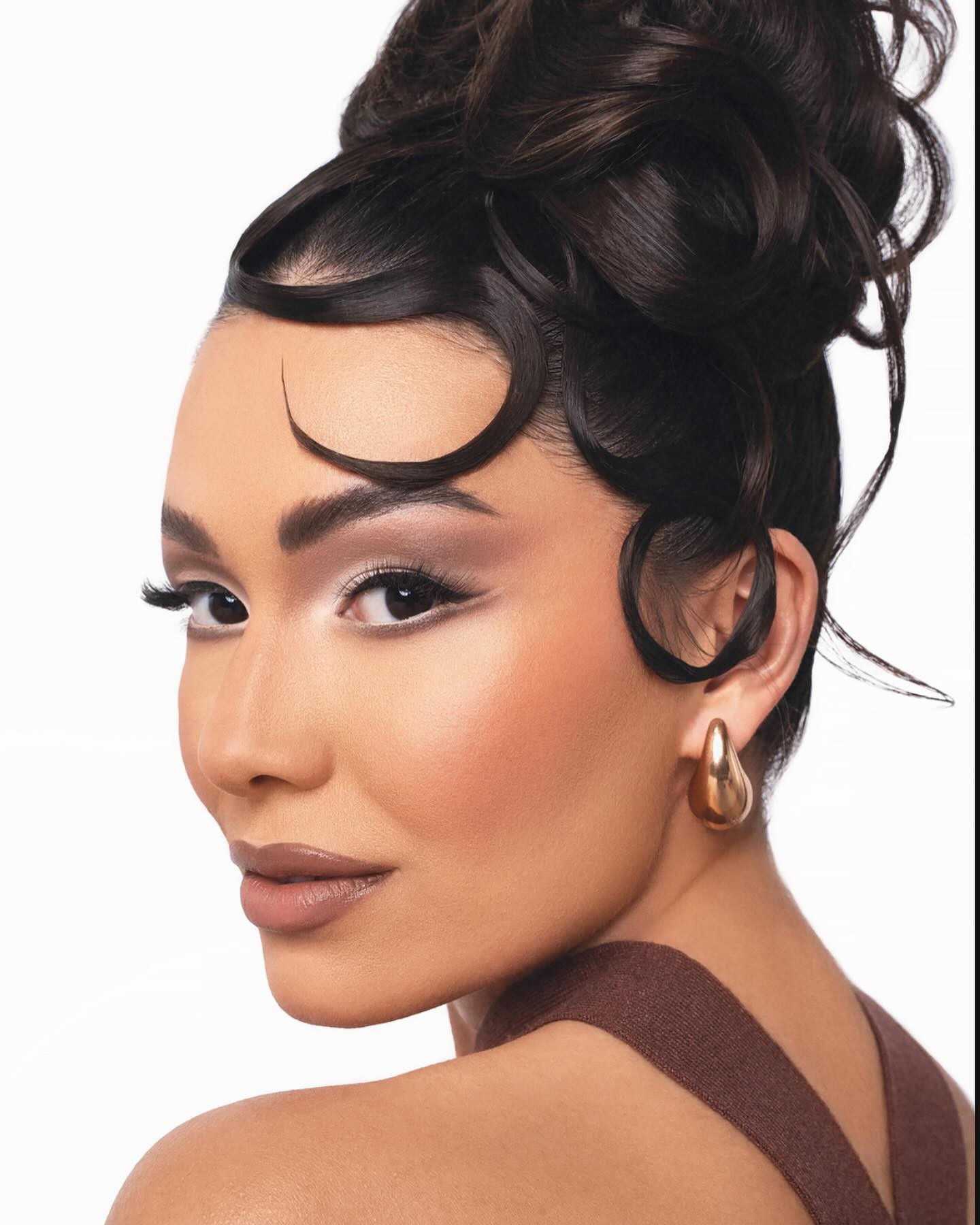 Elegant Updo with Subtle Smokey Eyes