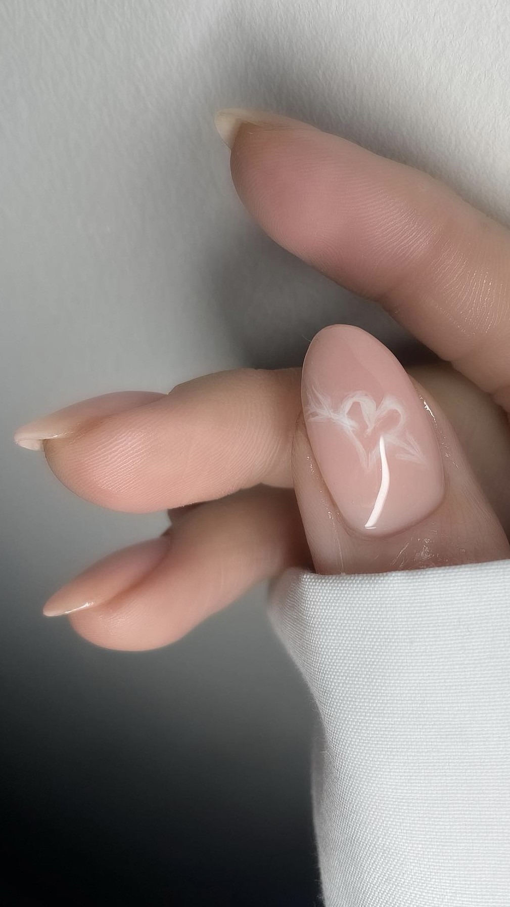 Ethereal Love: Soft Whispers on Natural Nails