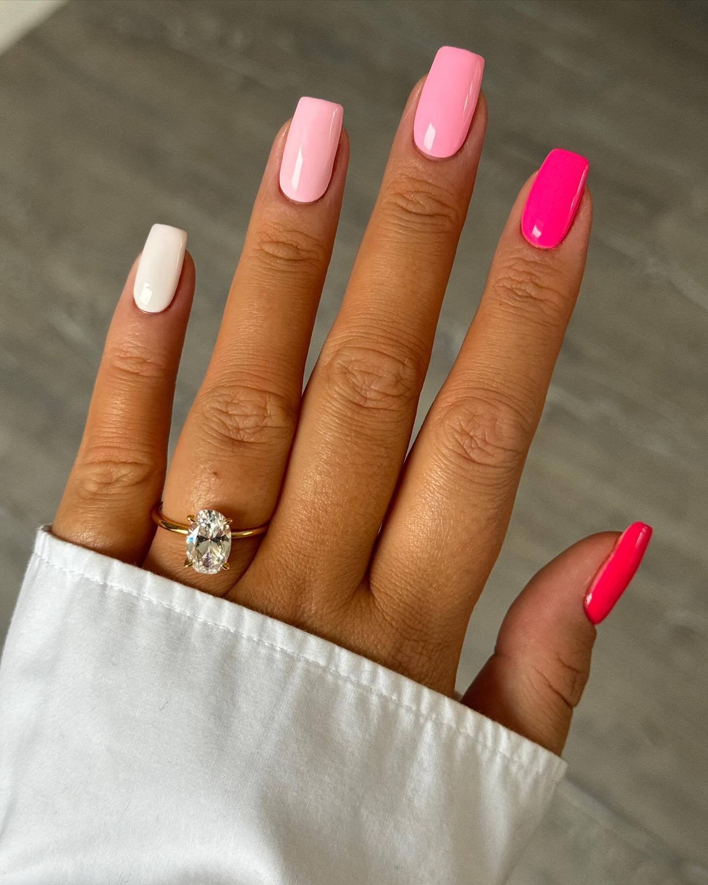 Vibrant Pink with a Touch of White