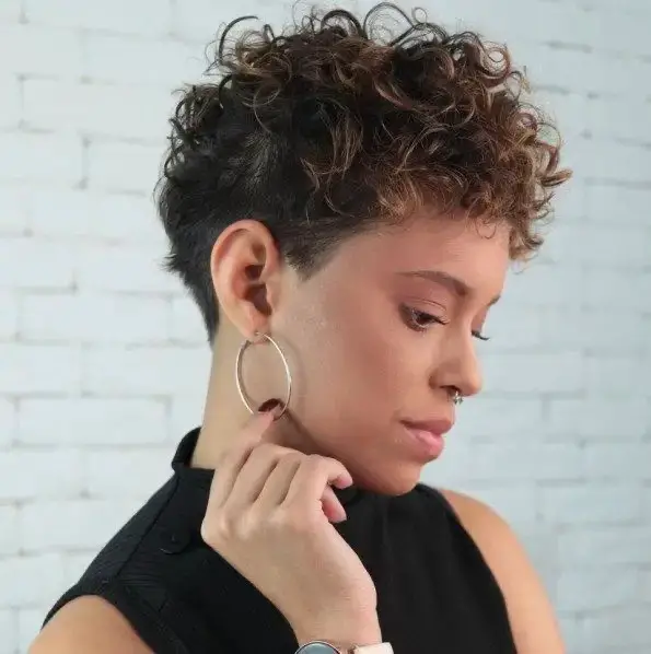 Bold and Beautiful Curly Undercut