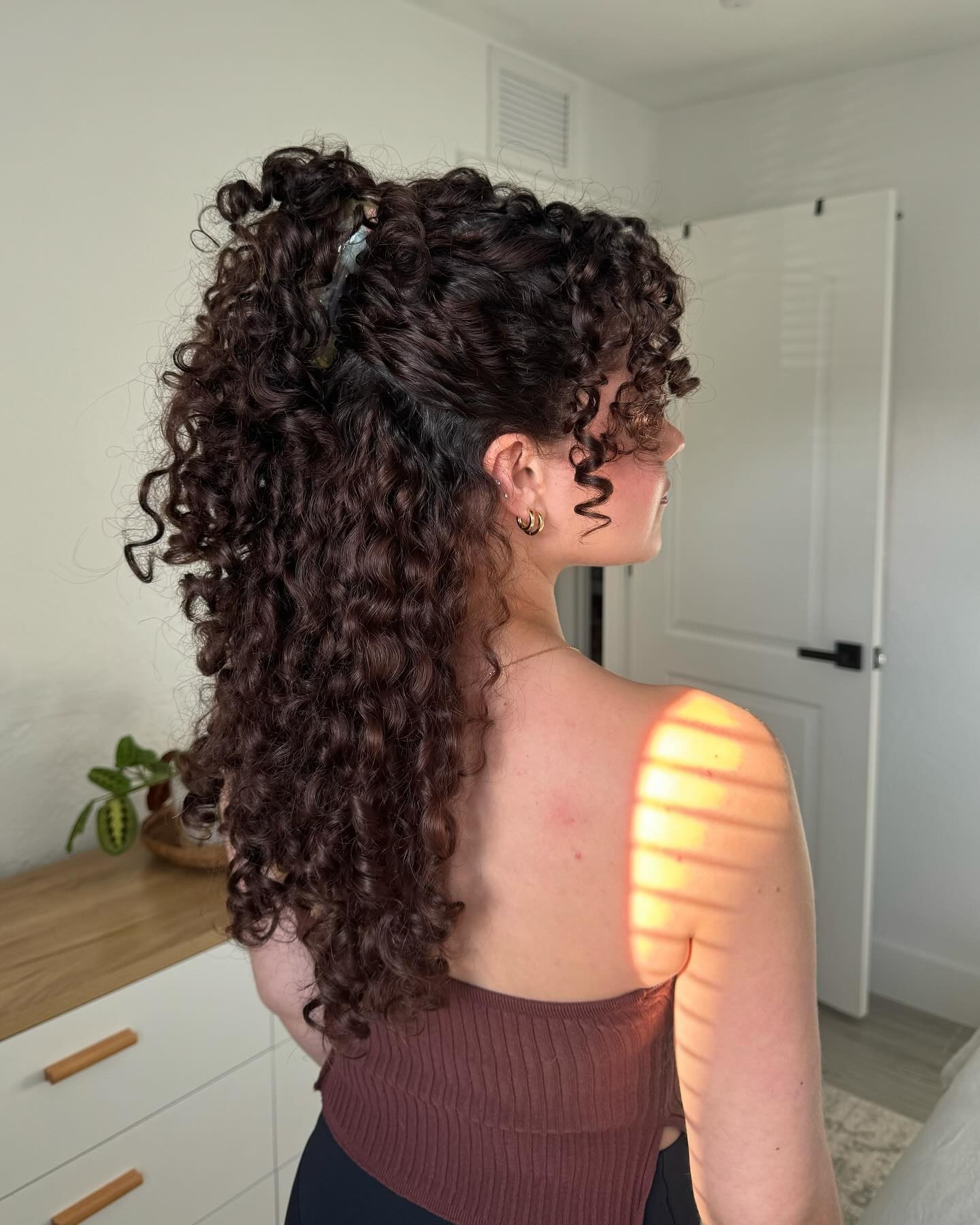 Half-Up Curly Updo