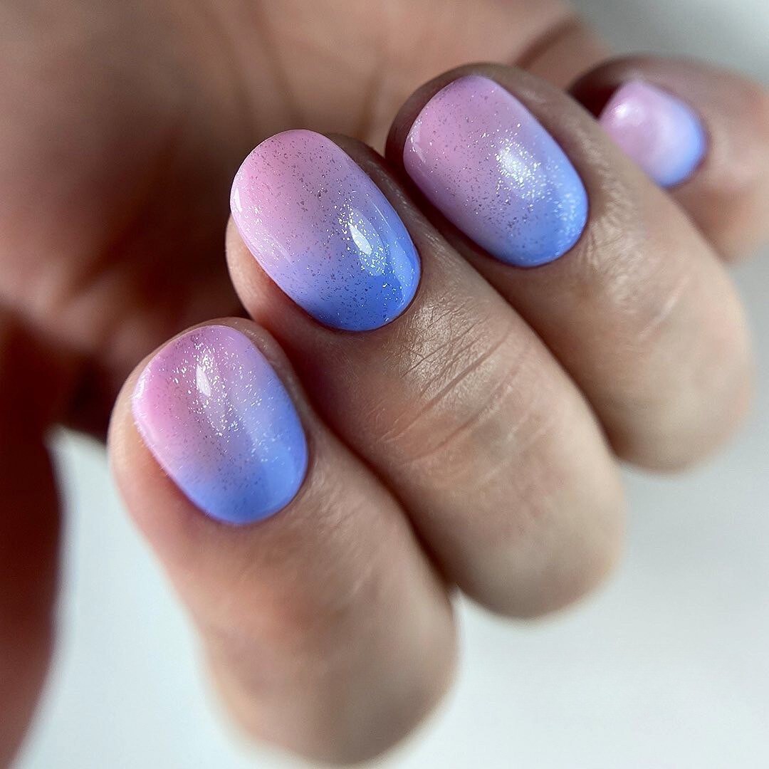 Pink and Blue Glitter Gradient