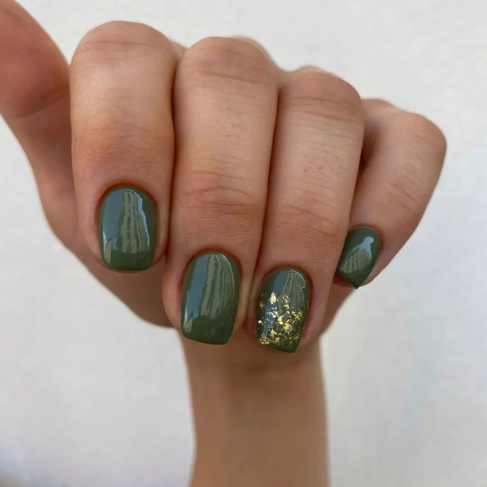 Sophisticated Army Green Nails