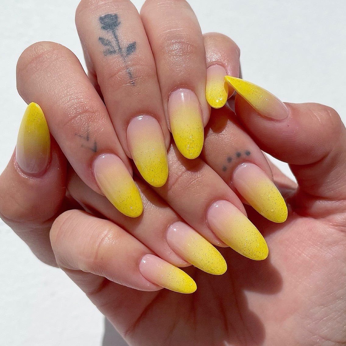 Yellow Ombre with Sparkle