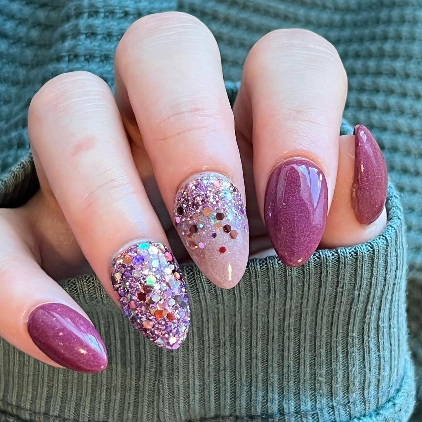 Purple and Glitter Mix