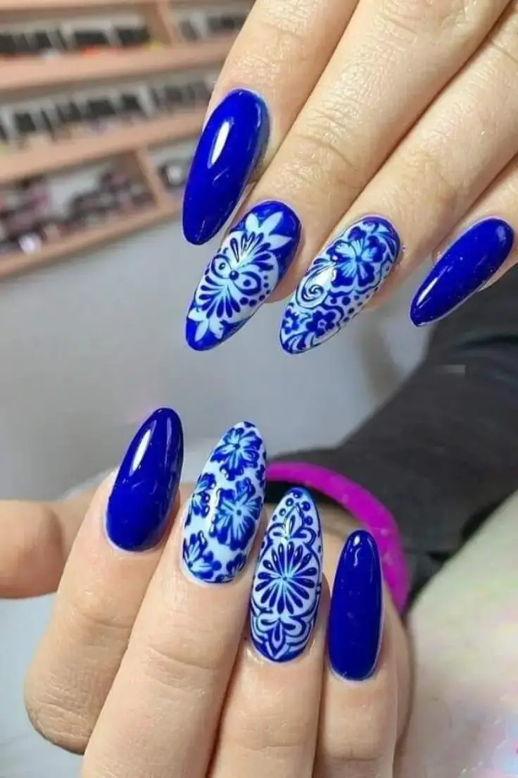 Royal Blue Pottery Inspired Elegance