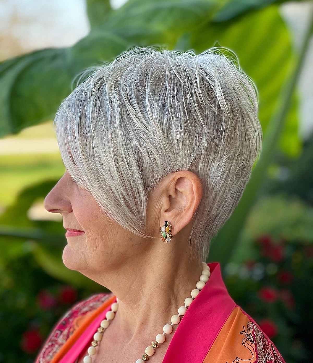 The Textured Pixie with a Pop of Color