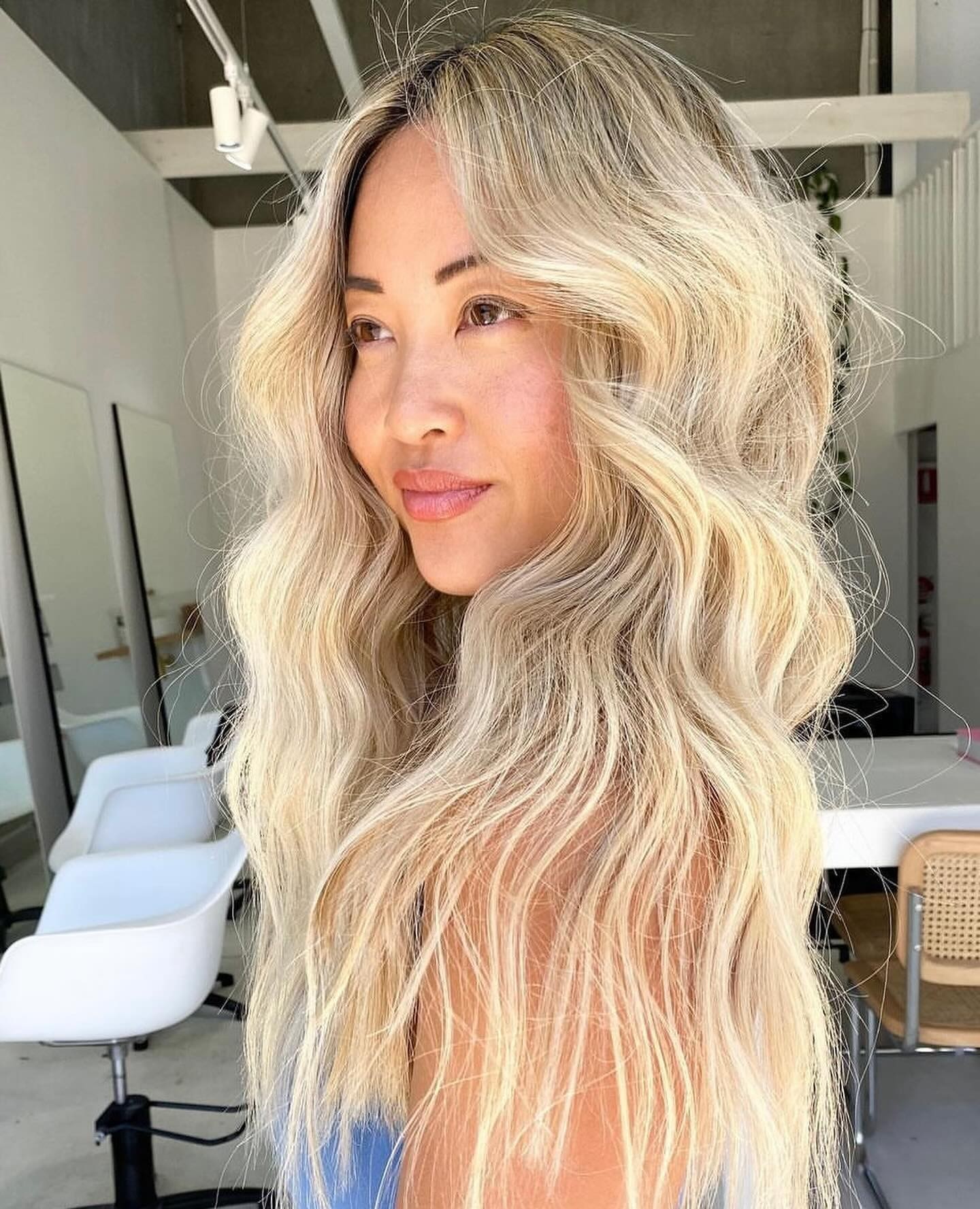 Serene Waves with Balayage Highlights