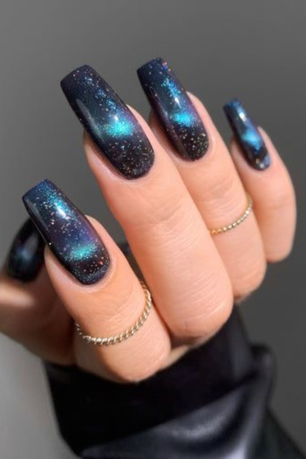 Galaxy Cat Eye Nails