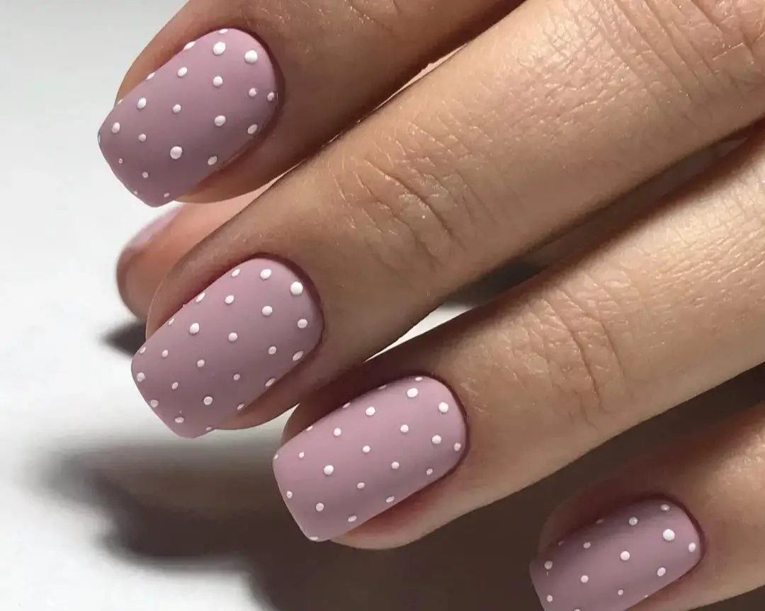 Matte Lilac Polka Dots