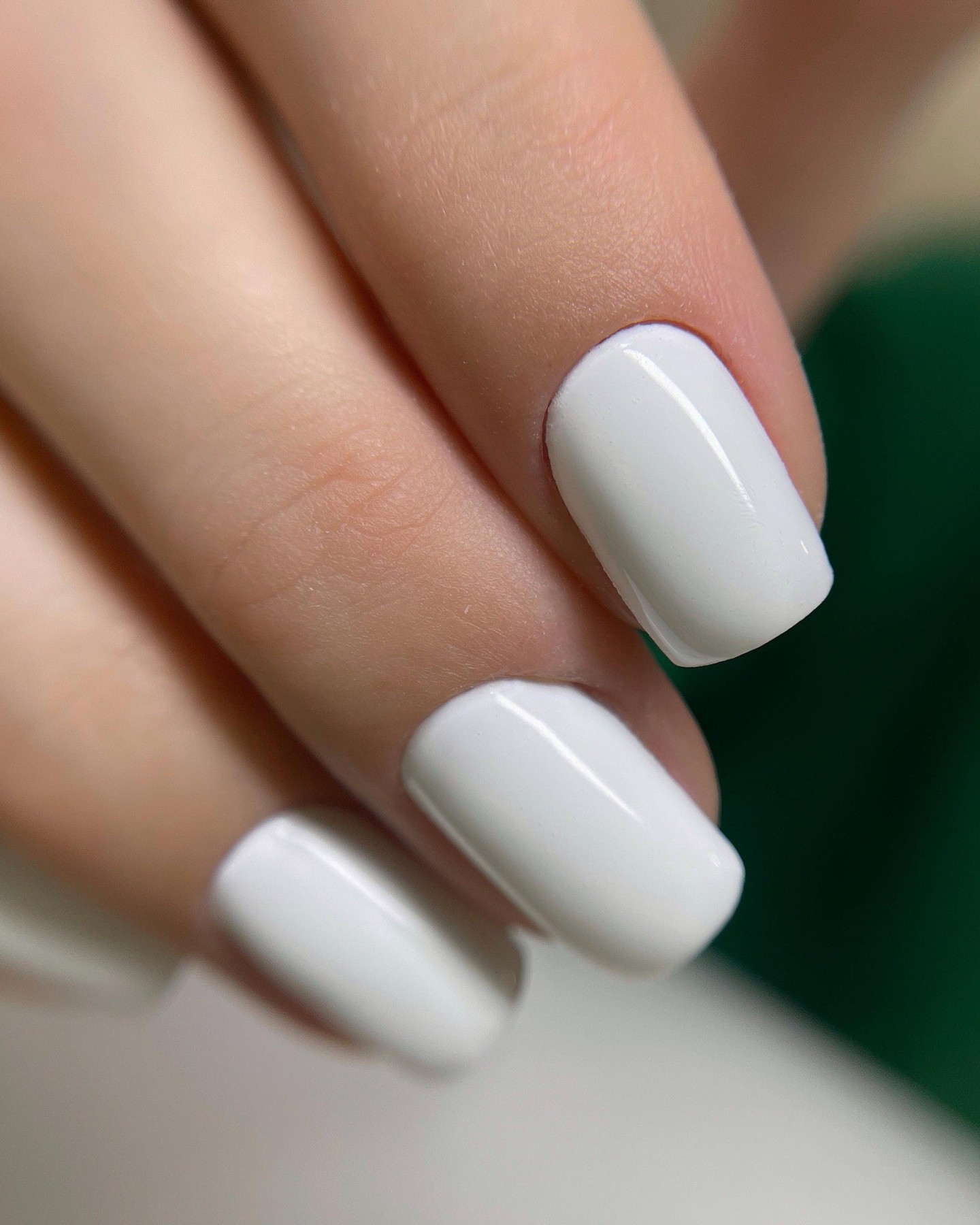 Clean and Classic Short White Nails