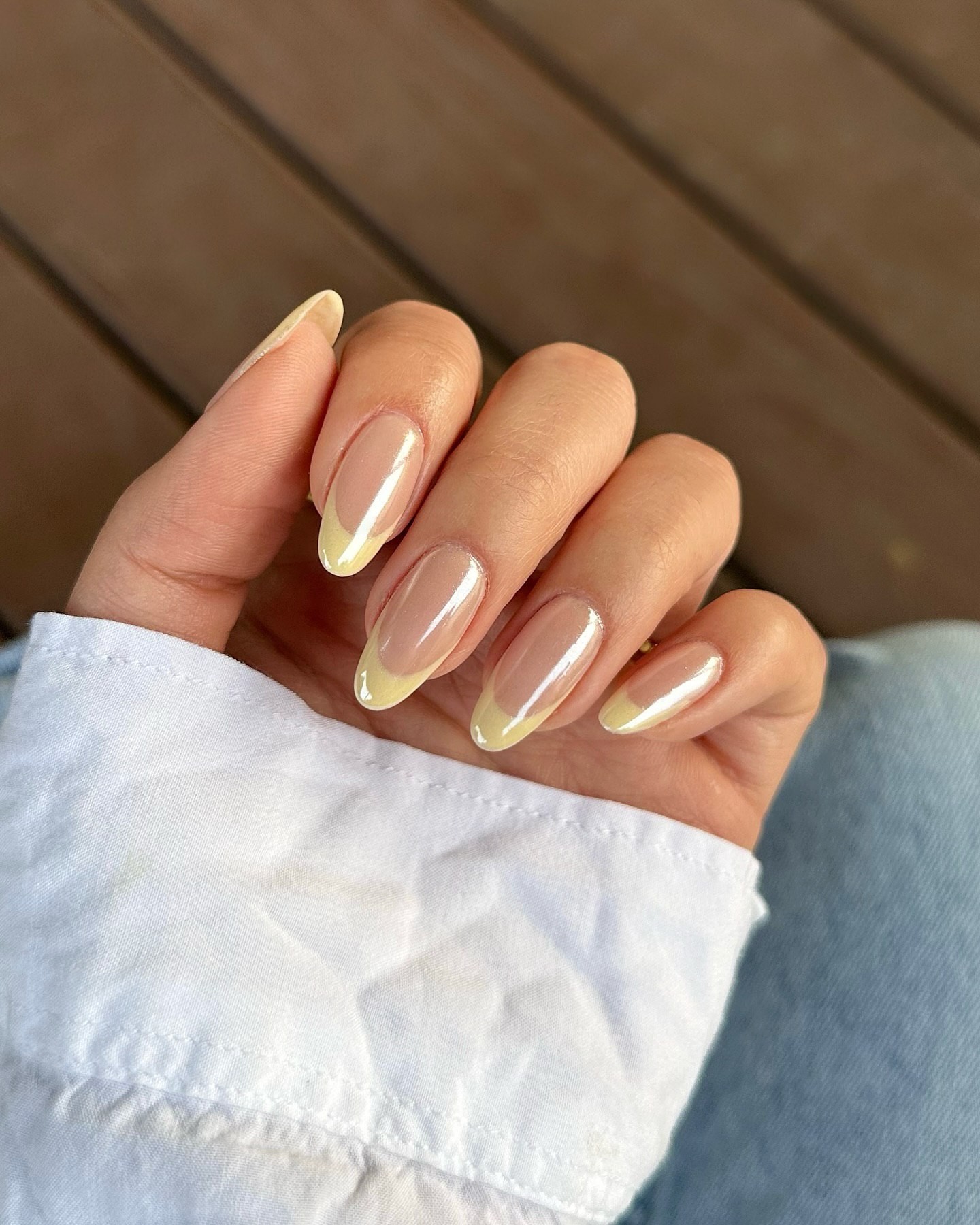 Subtle Yellow Ombre Tips