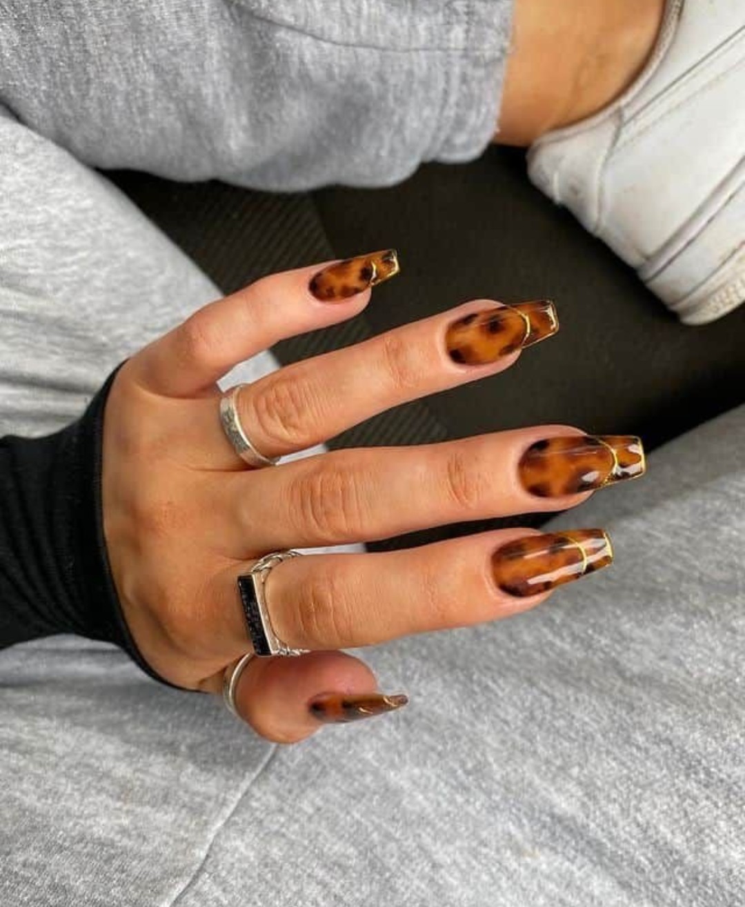 Tortoiseshell French Manicure