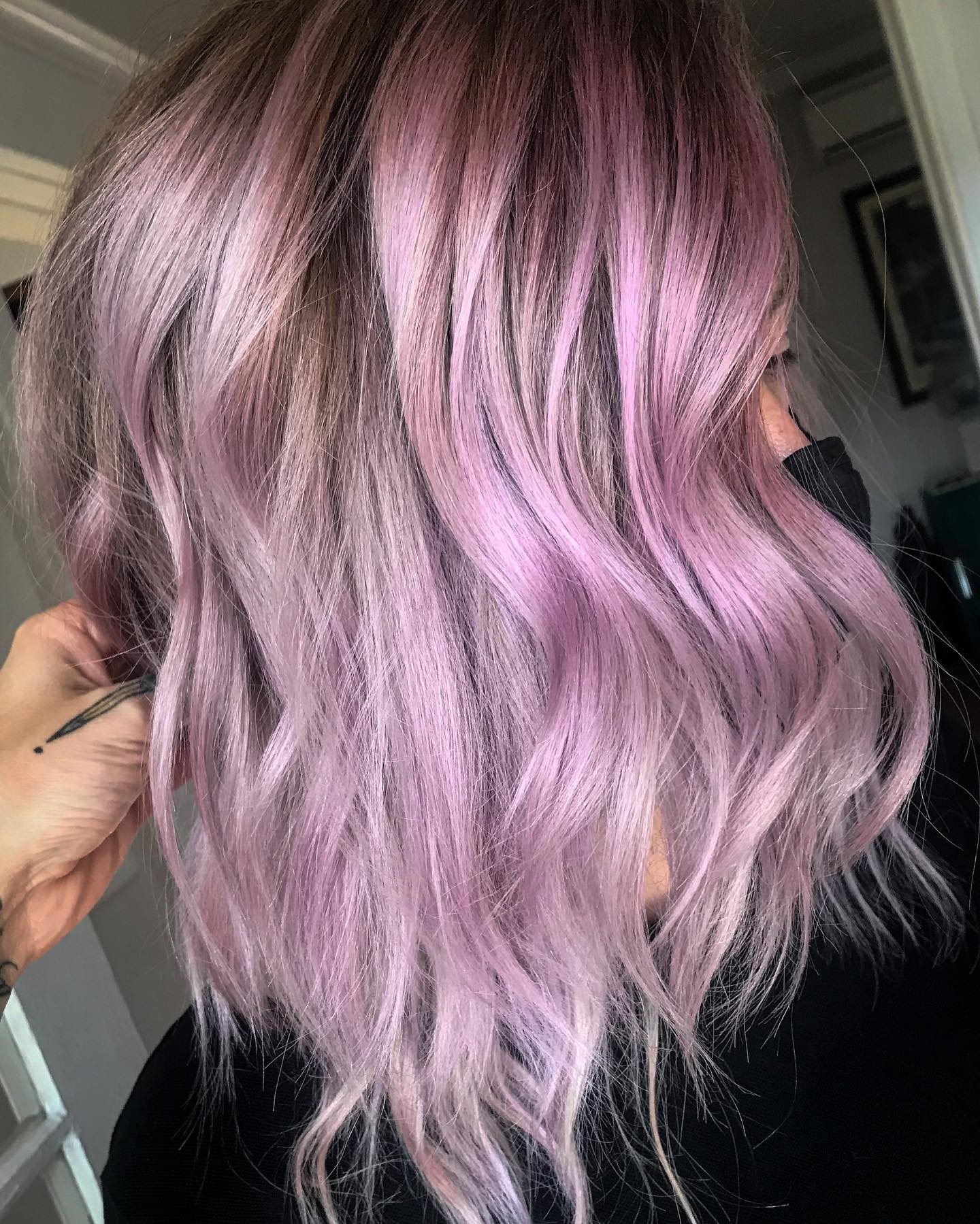 Effortlessly Elegant Icy Lavender Waves