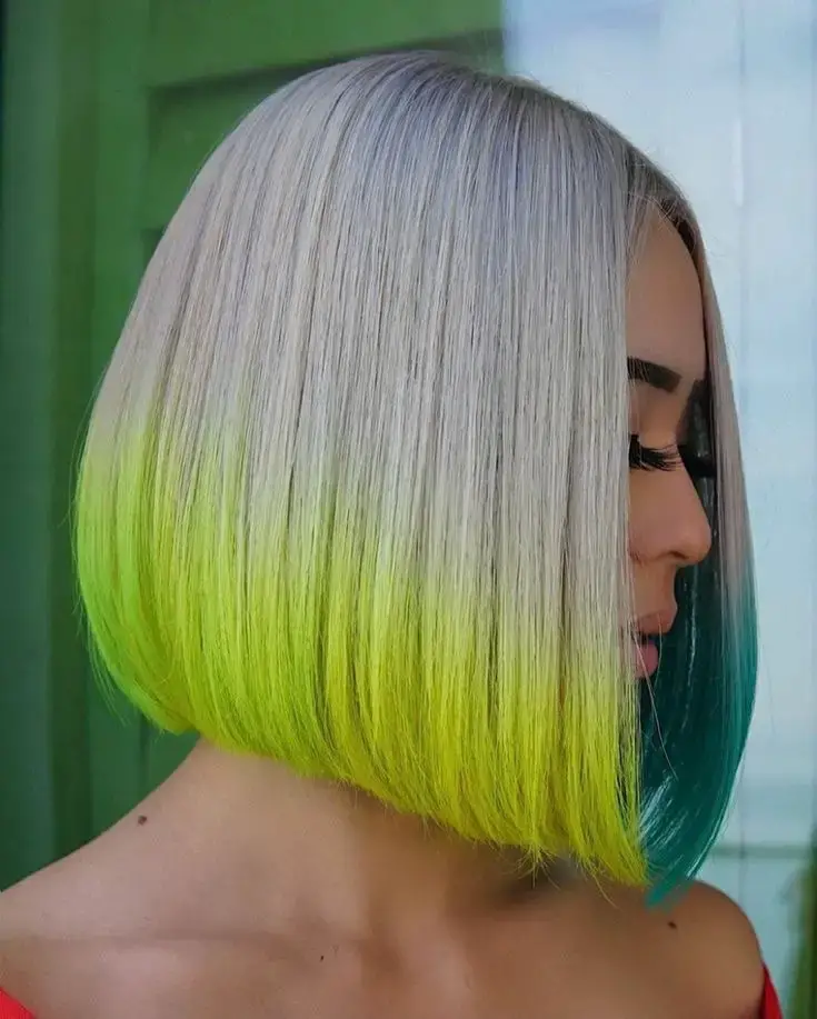 Bold Lime Green Ombre