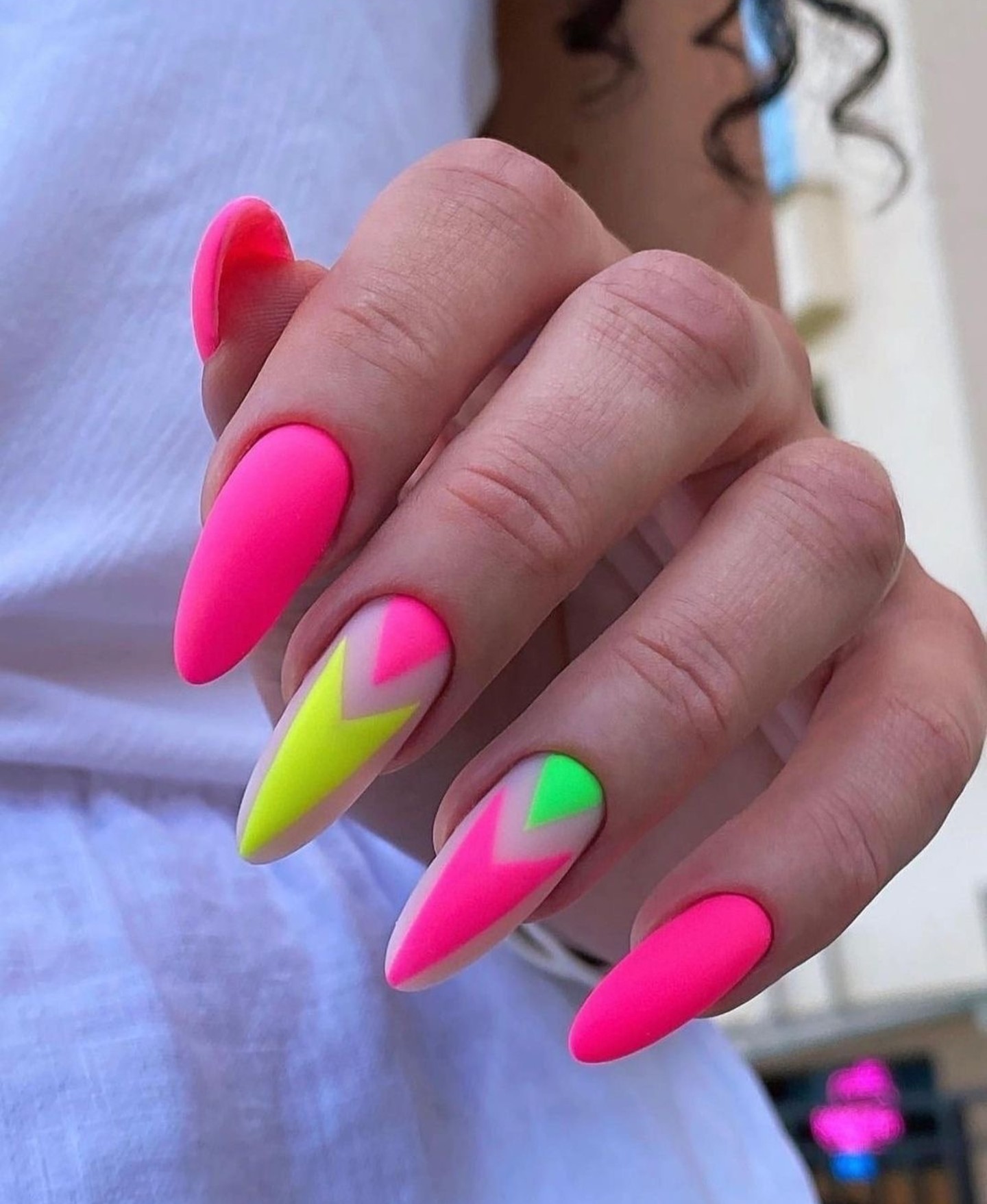 Electrifying Pink with Neon Accents