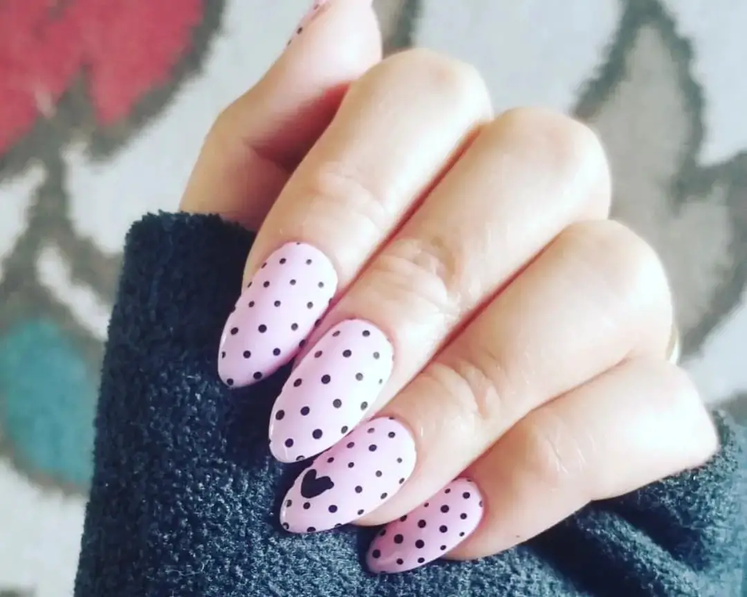 Pink and Black Polka Dots