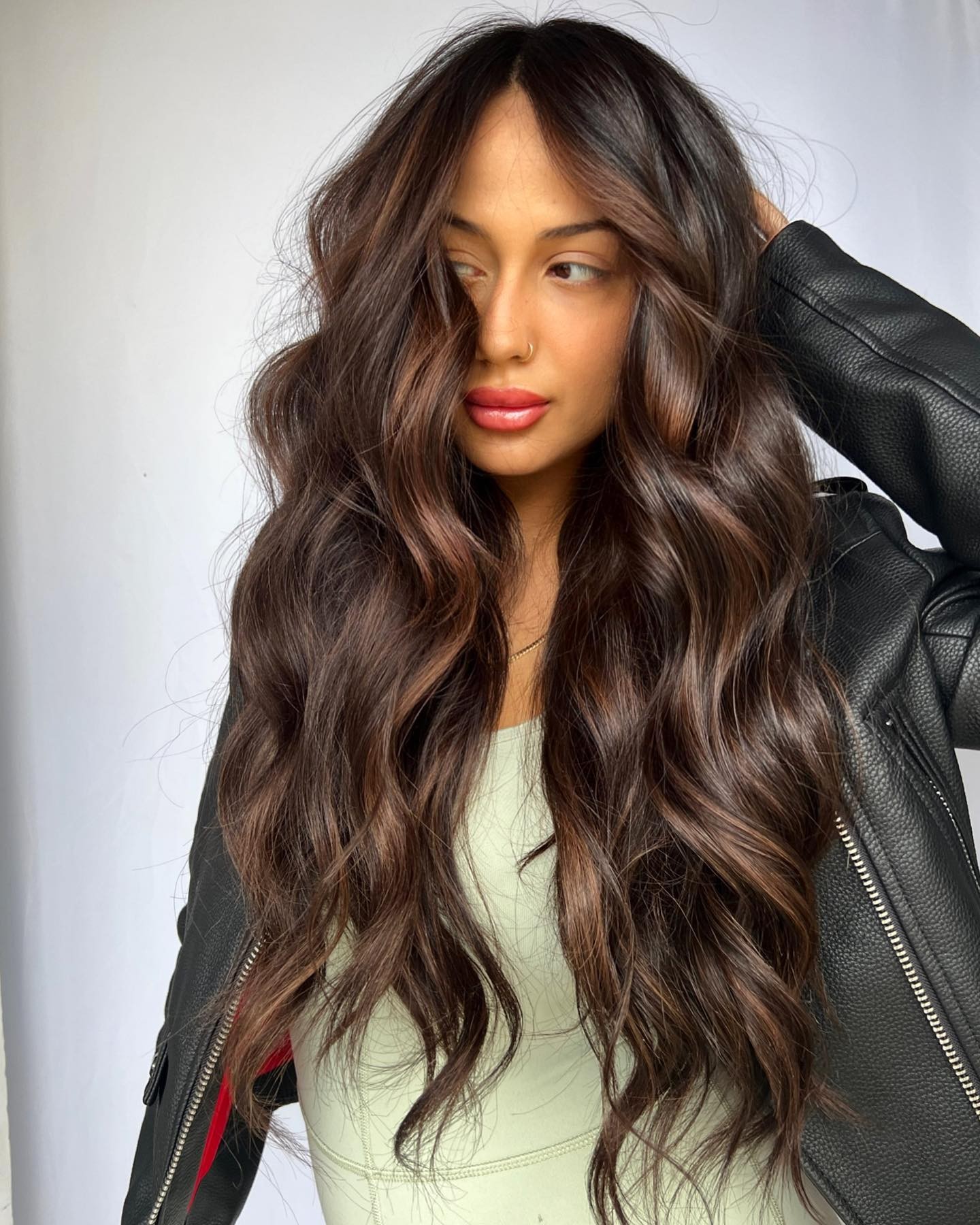 Classic Brunette with Caramel Balayage