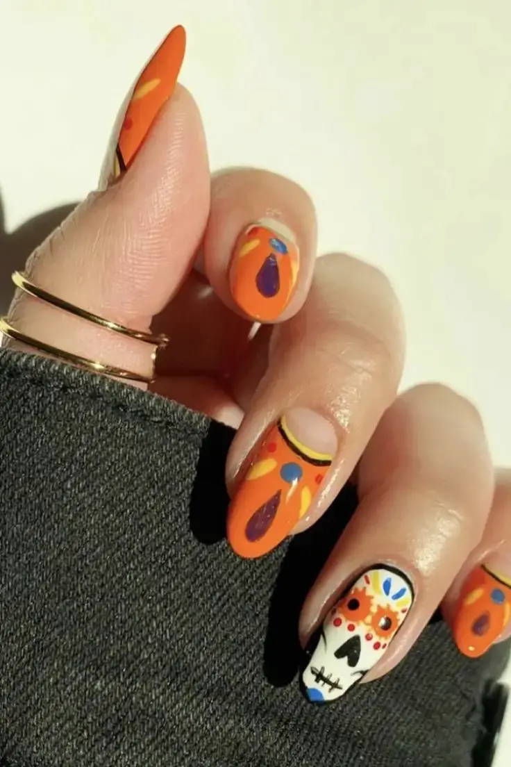 Sunset Hues with Day of the Dead Accents