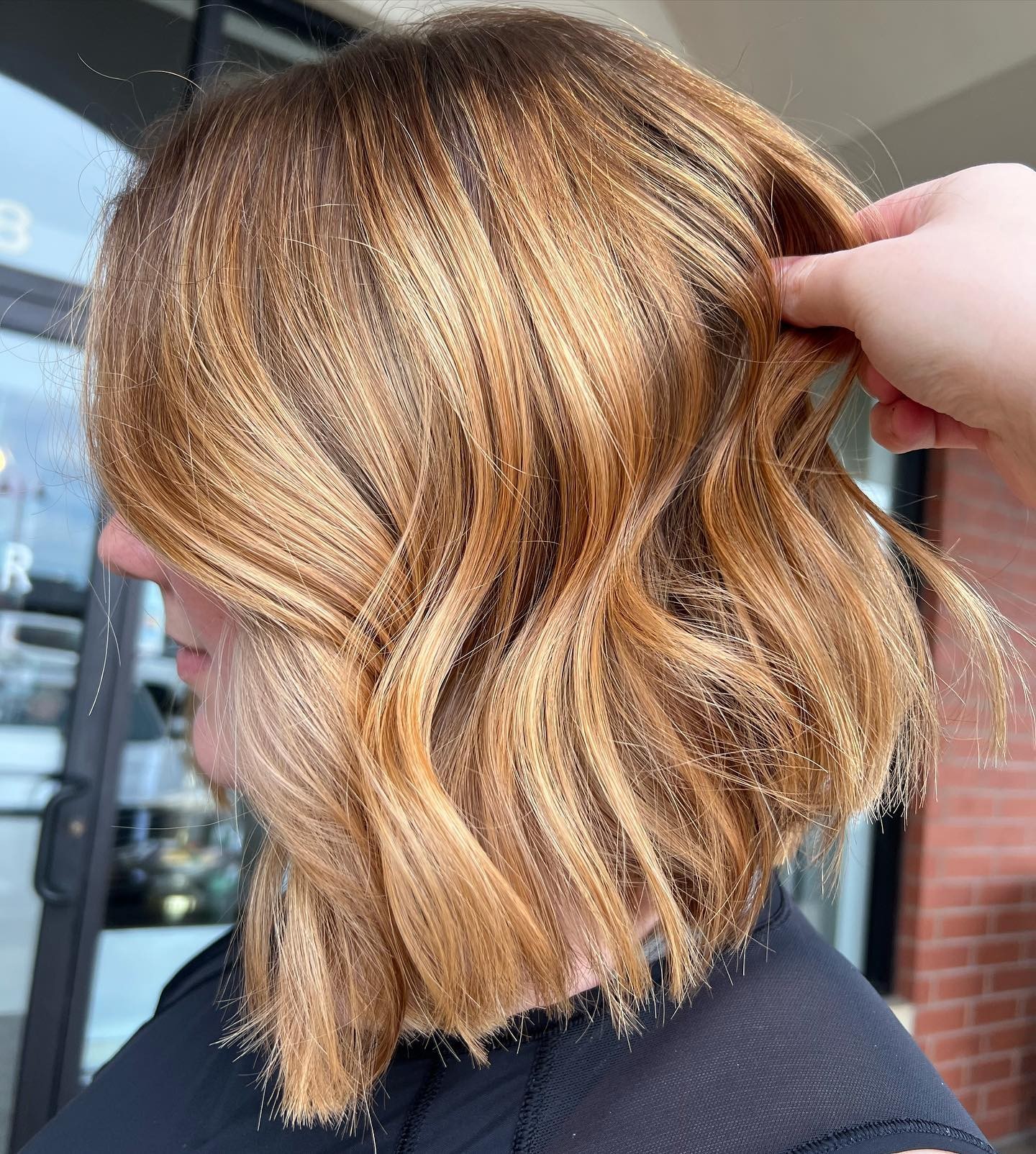 The Strawberry Blonde Lob: A Modern Twist