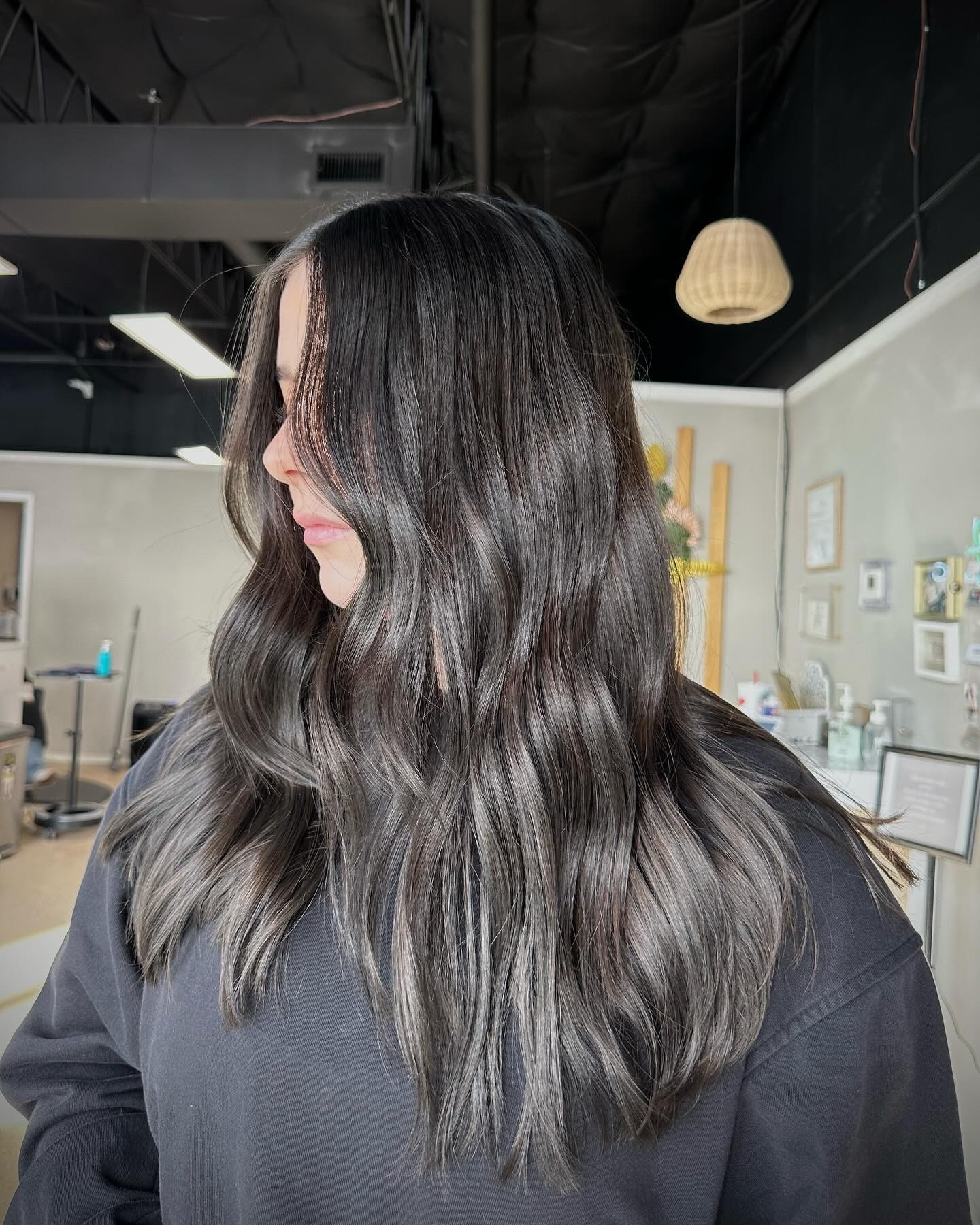 Classic Waves: Long Ash Brown with Soft Highlights