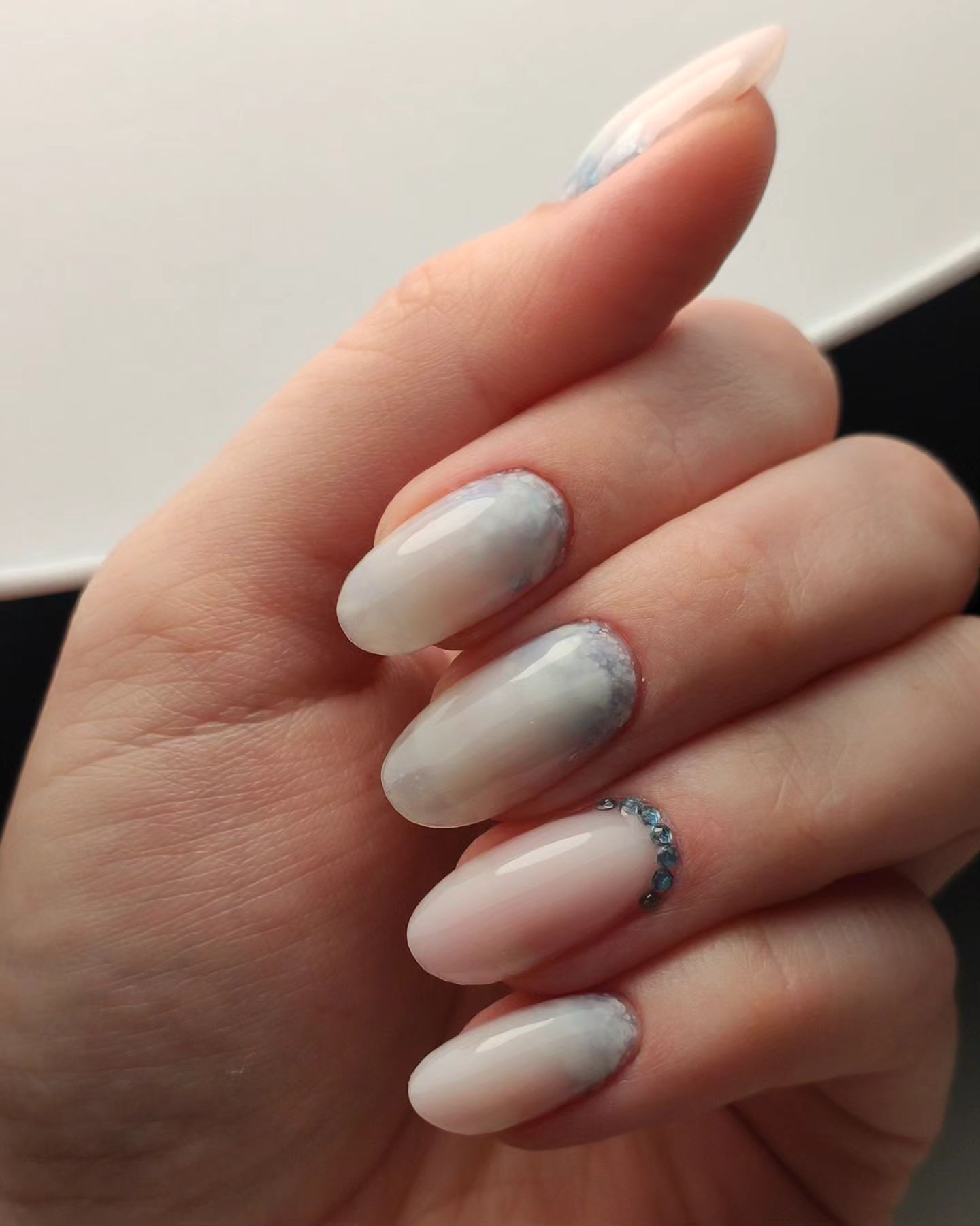 Marble Effect with Blue Accents