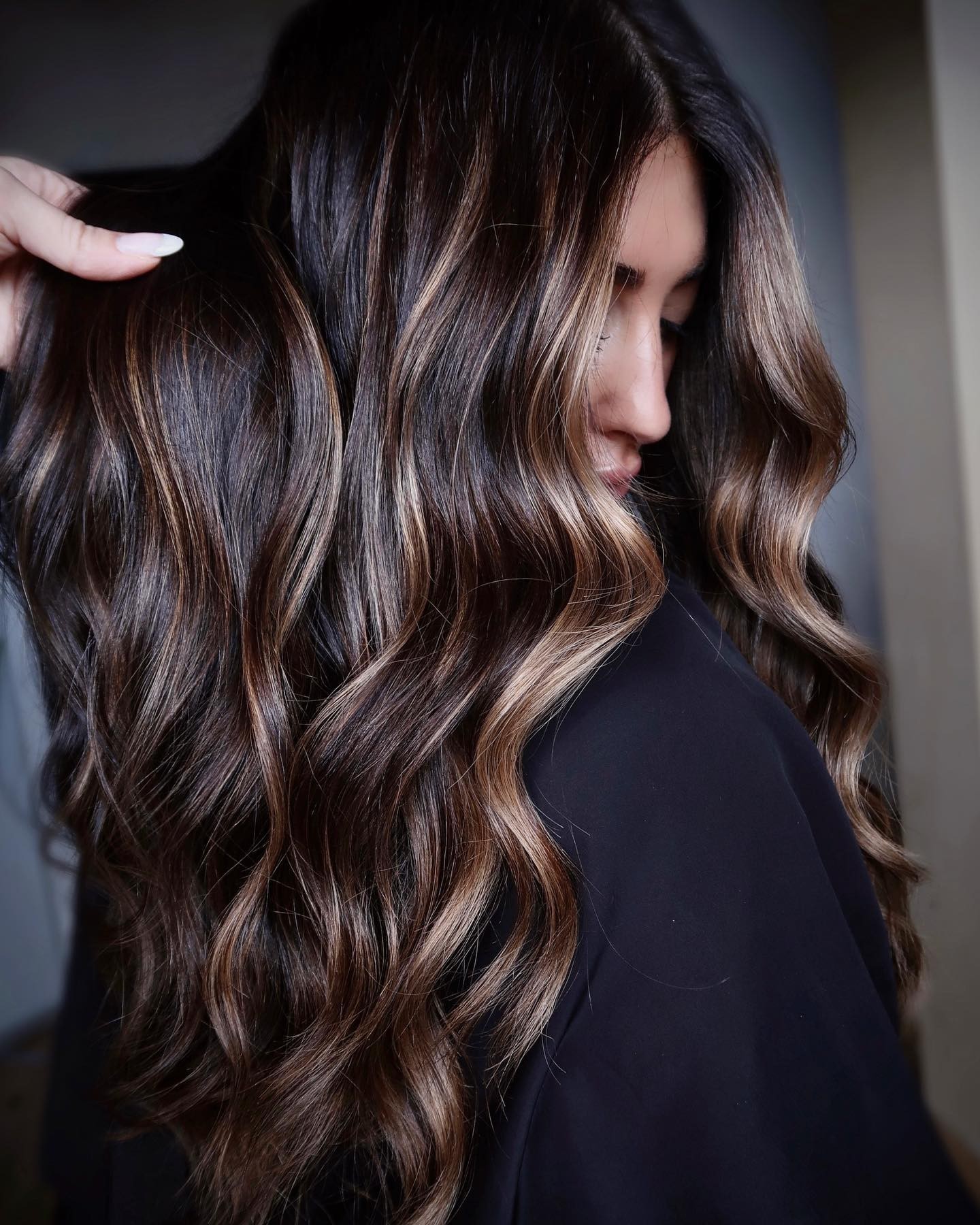 Luxe Brunette with Ash Highlights