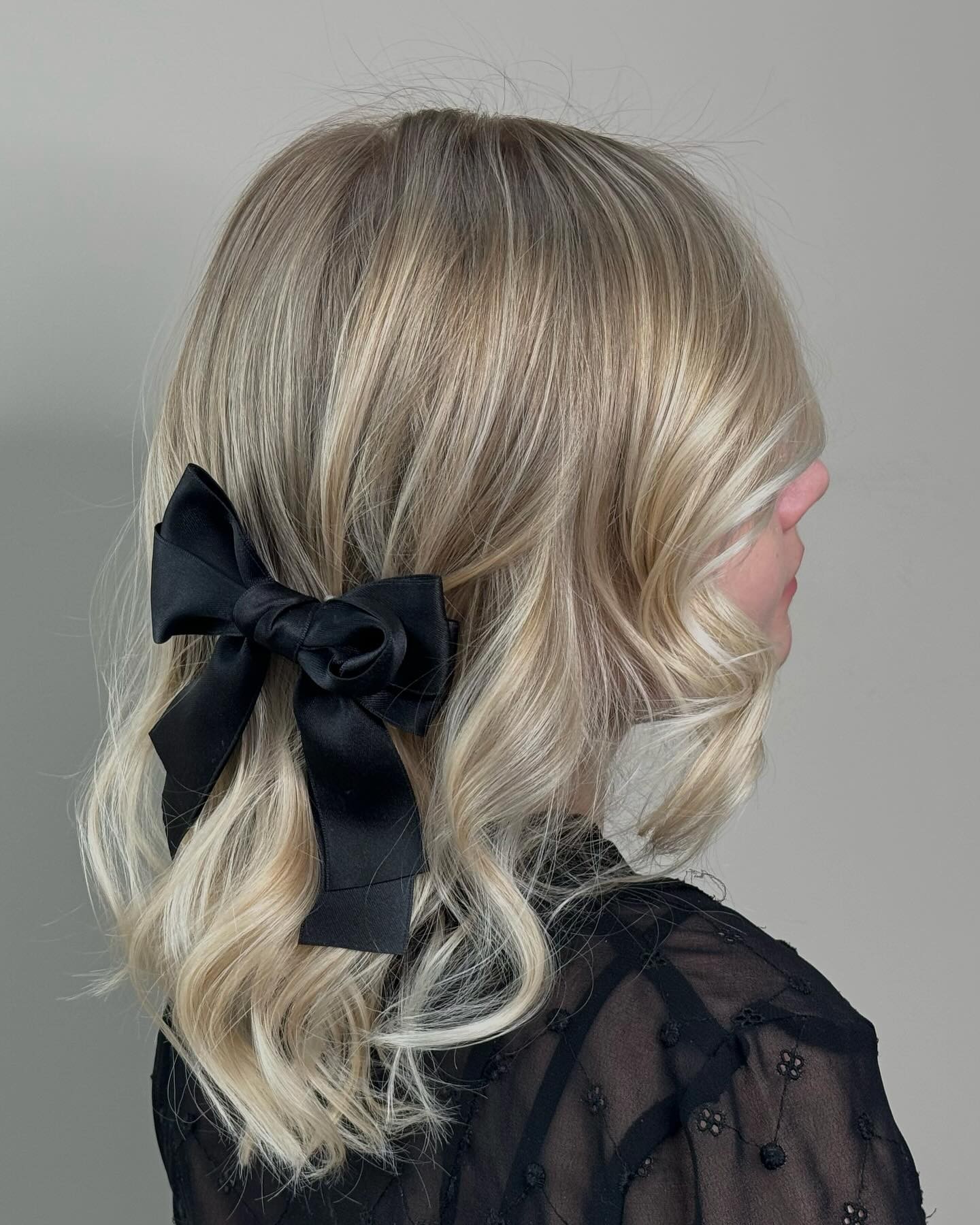 Elegant Waves with Satin Bow