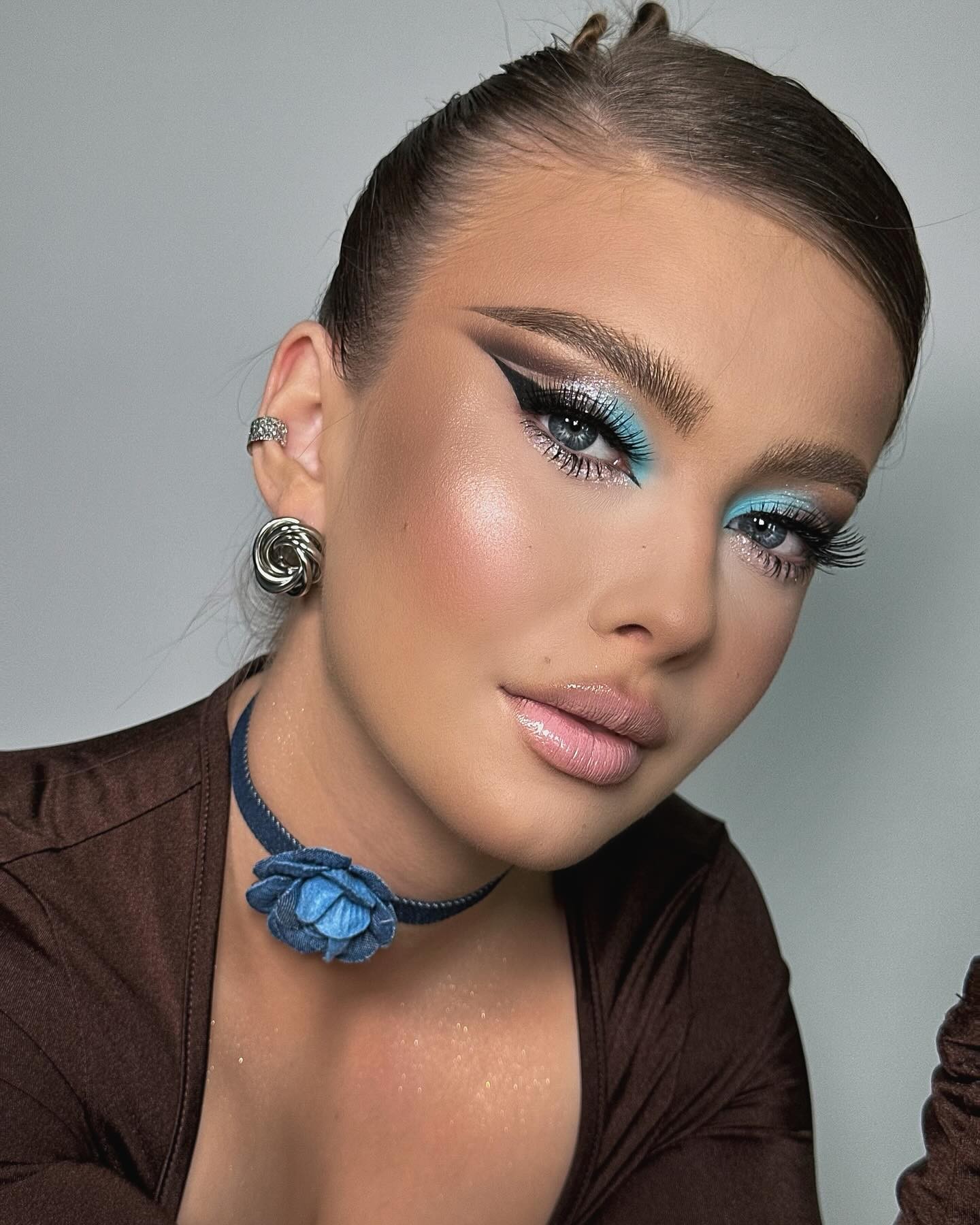 Frosted Blue with Winged Liner