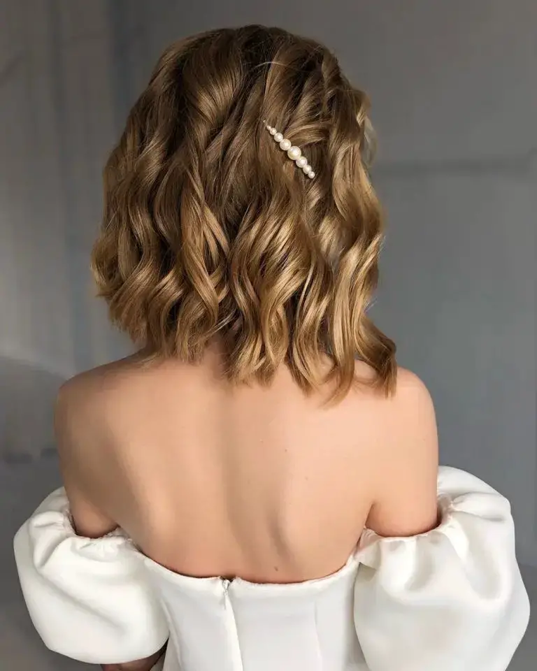 Playful Curls with Pearl Embellishments