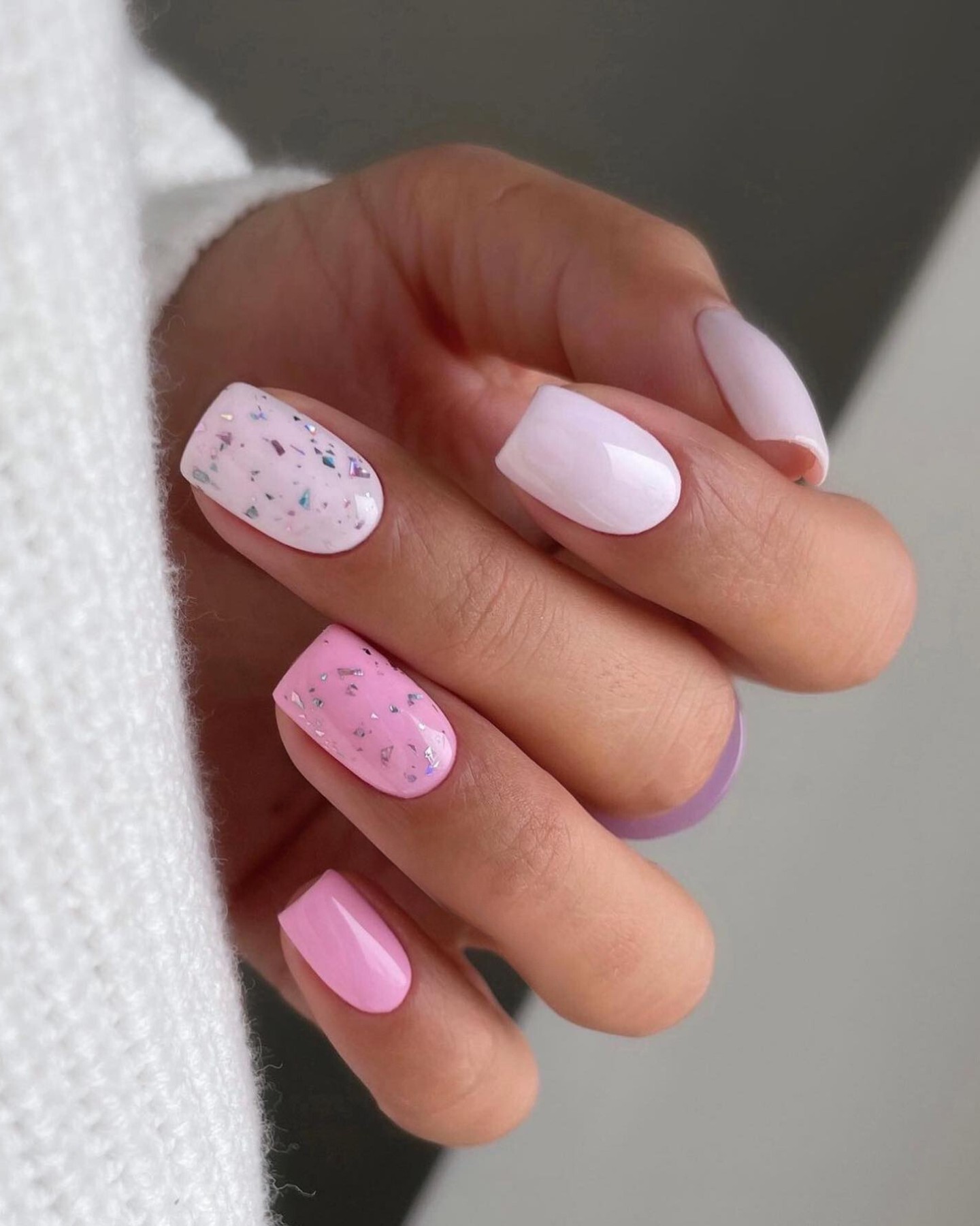 Playful Pink with Glitter Confetti