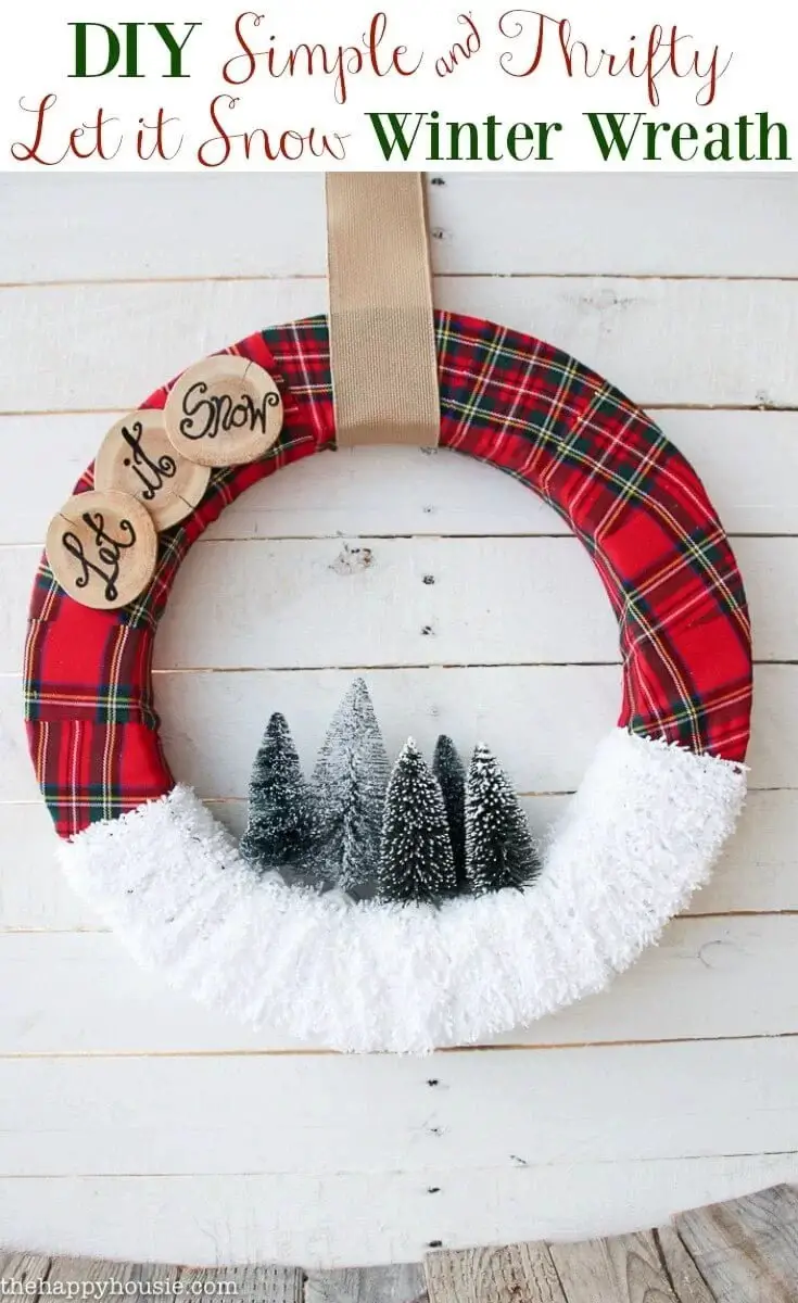 Kitschy Plaid Let It Snow Sentiment