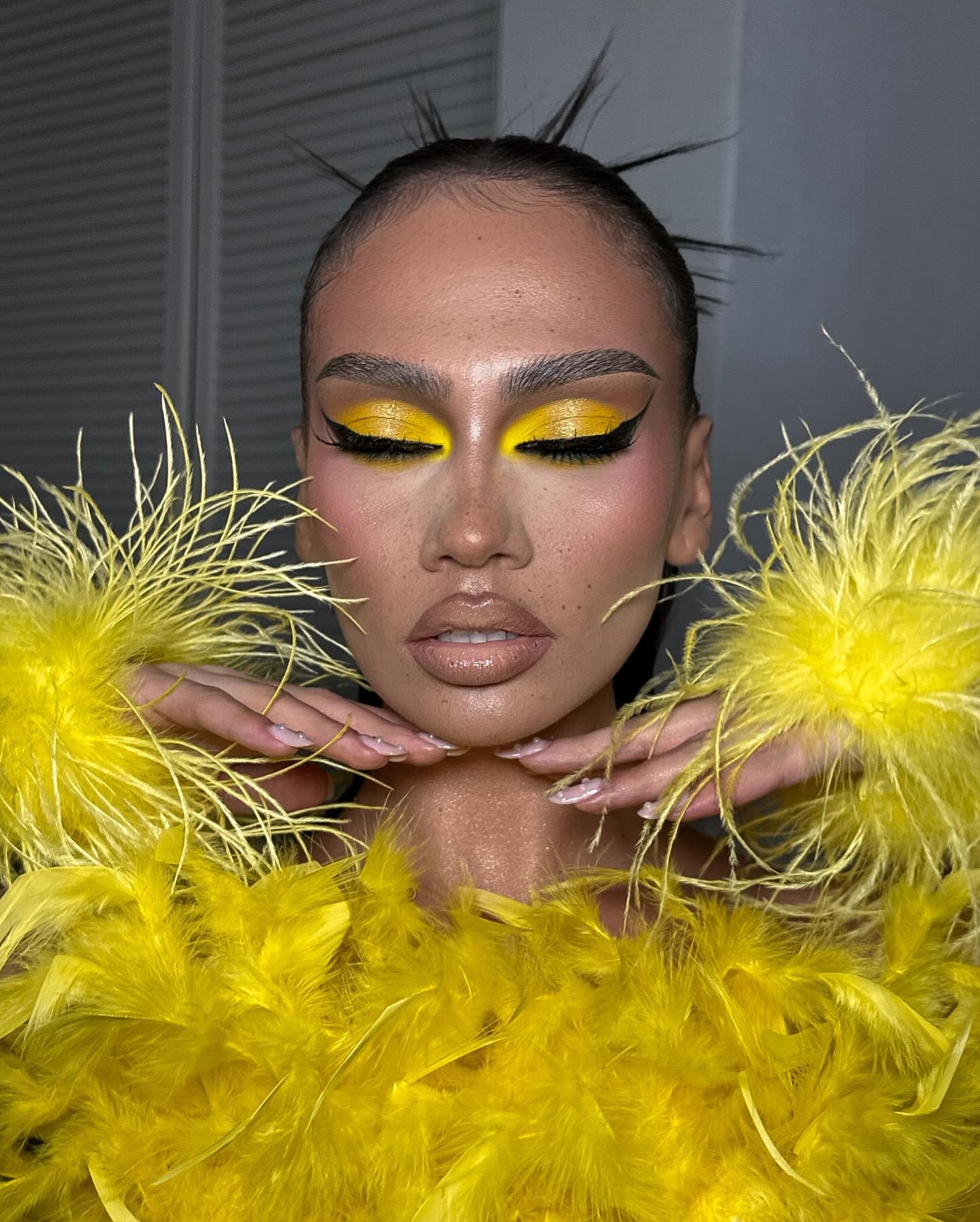 Yellow Pop with Winged Liner