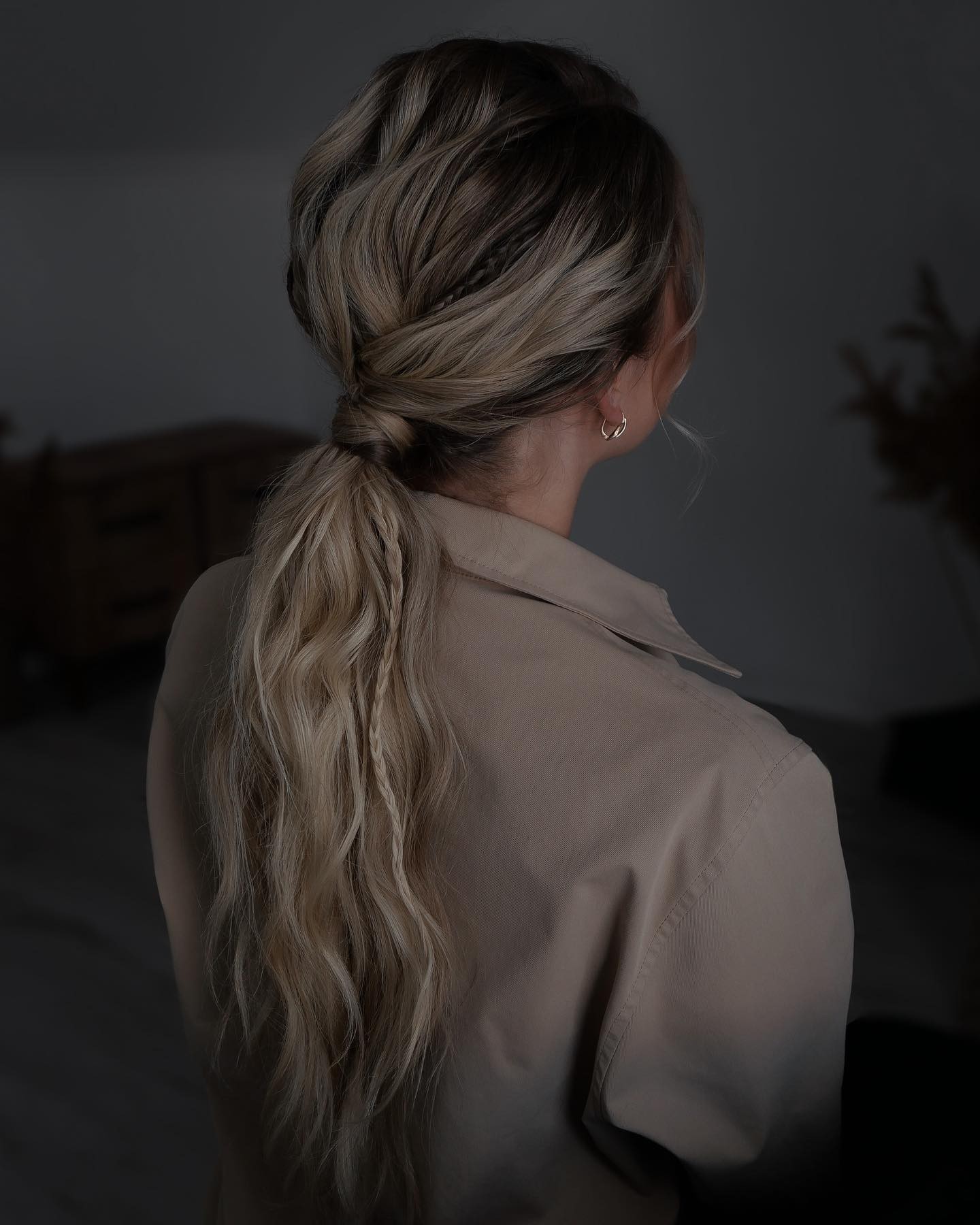 Textured Low Ponytail