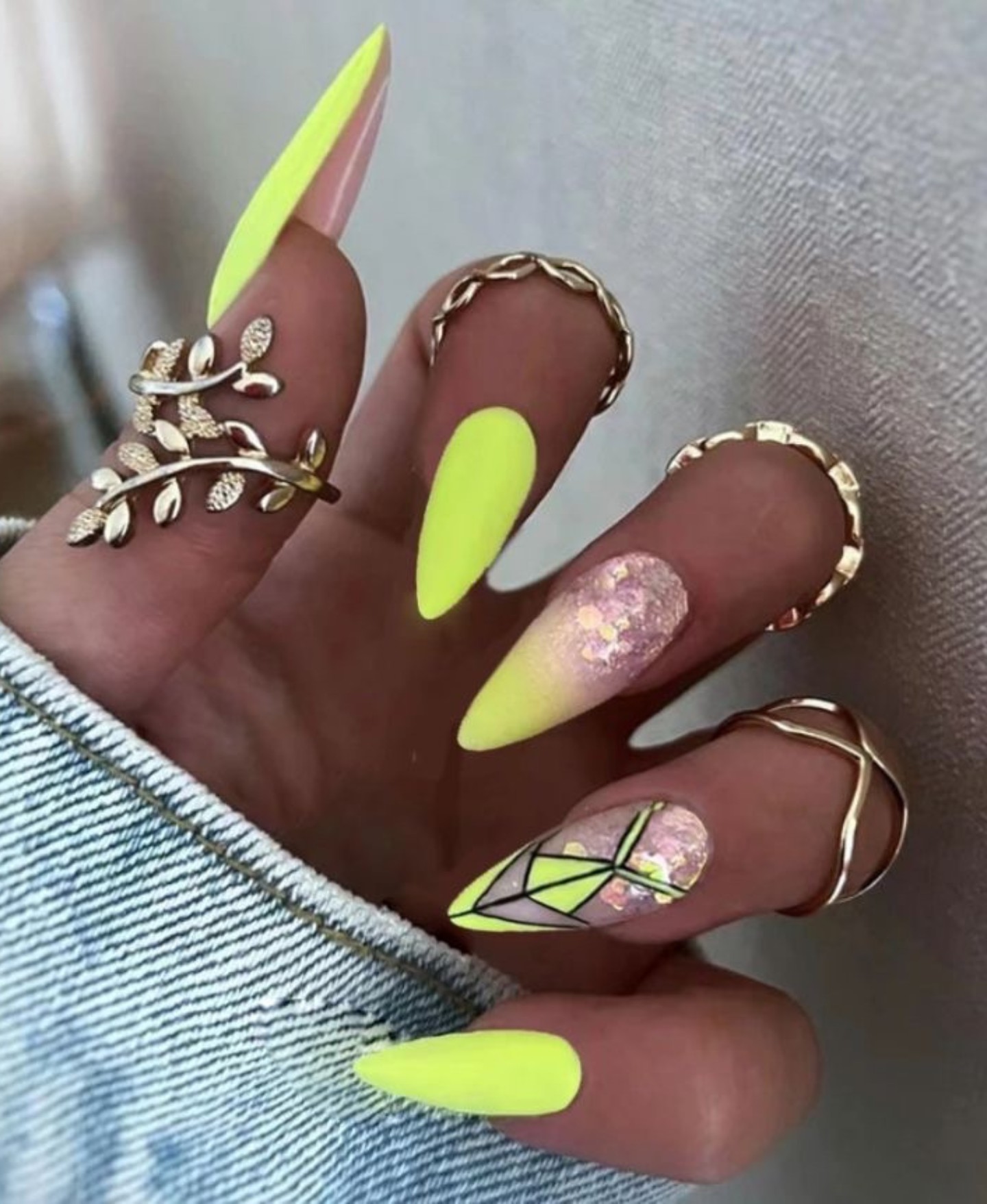 Vivid Neons and Geometric Elegance