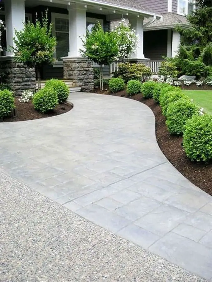 Classic Boxwood Edged Pathway