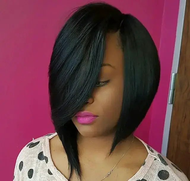 Elegance Meets Edge with a Side-Swept Bang