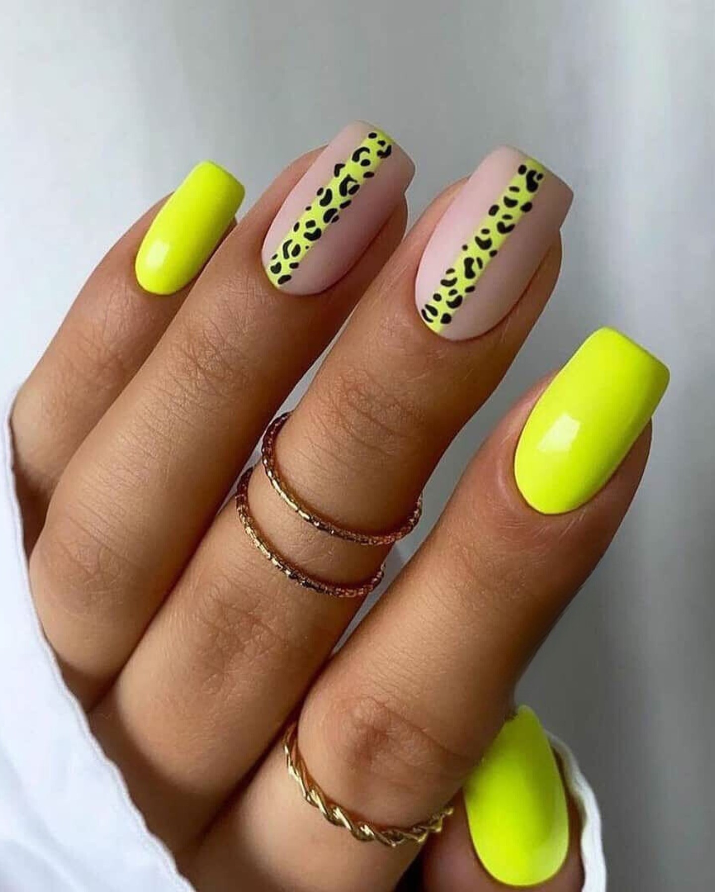 Neon Leopard Print on Nude