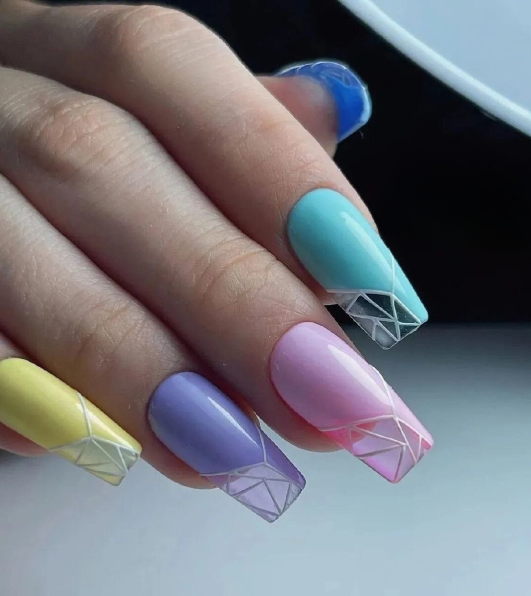 Geometric Pastel Rainbow