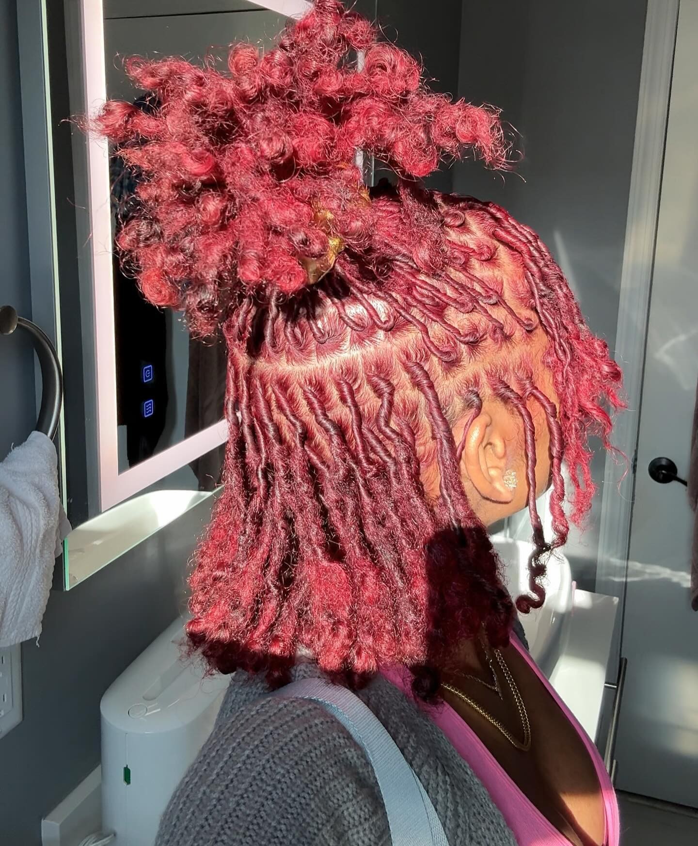 The Radiant Red of Crochet Locs