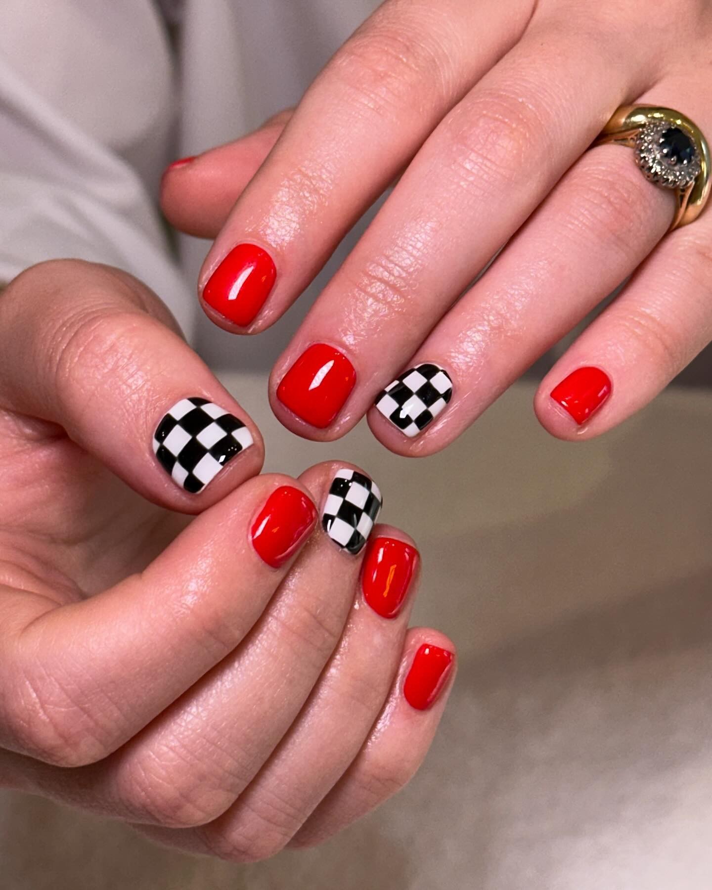 Red and White Checkerboard