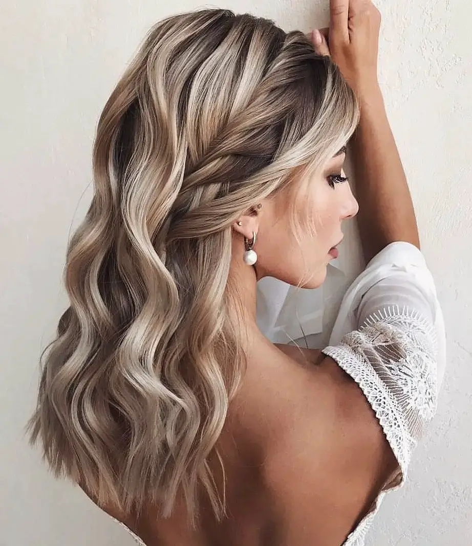 Romantic Waves with a Side Braid